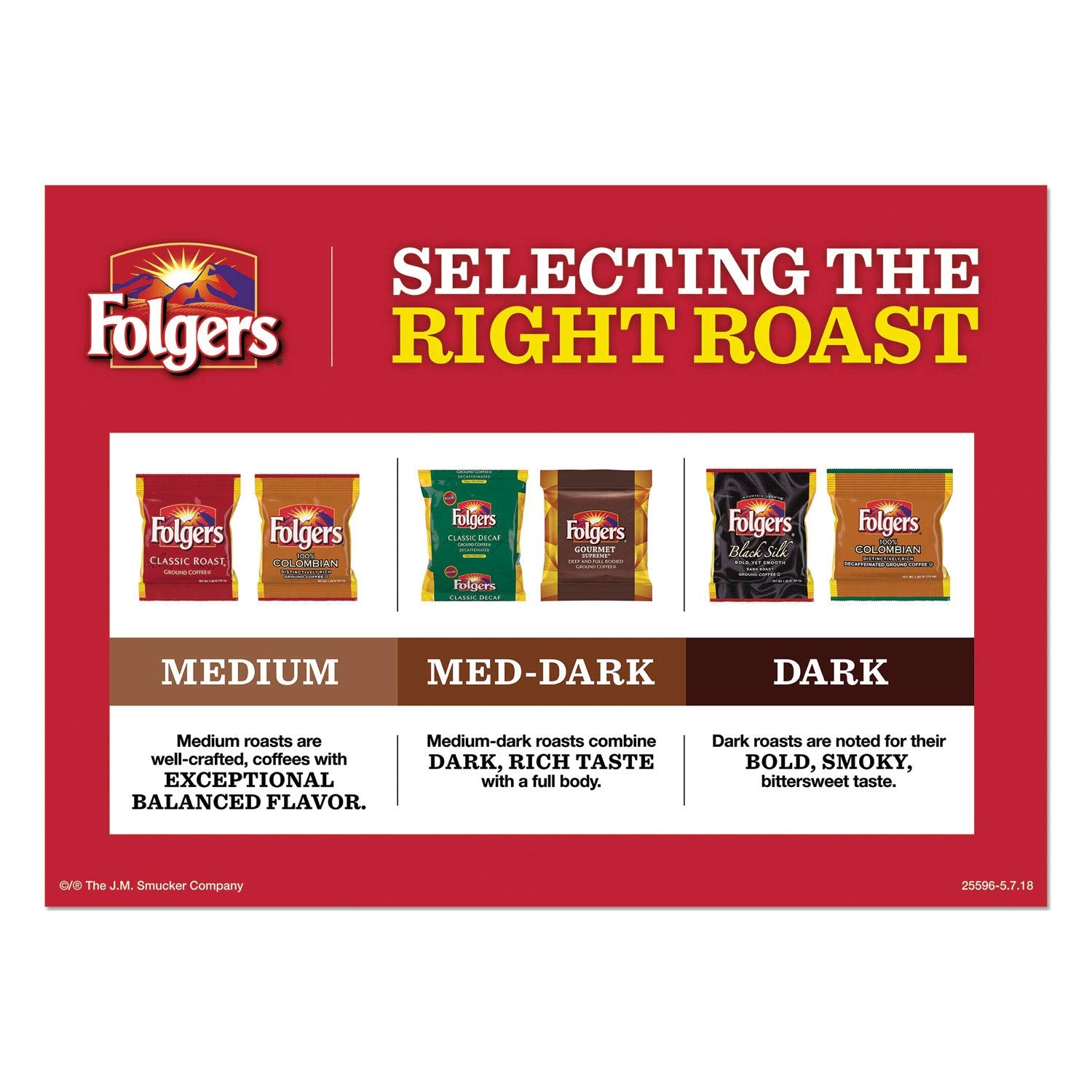 Folgers 06430 Coffee, Fraction Pack, Classic Roast, 1.5oz, 42/Carton