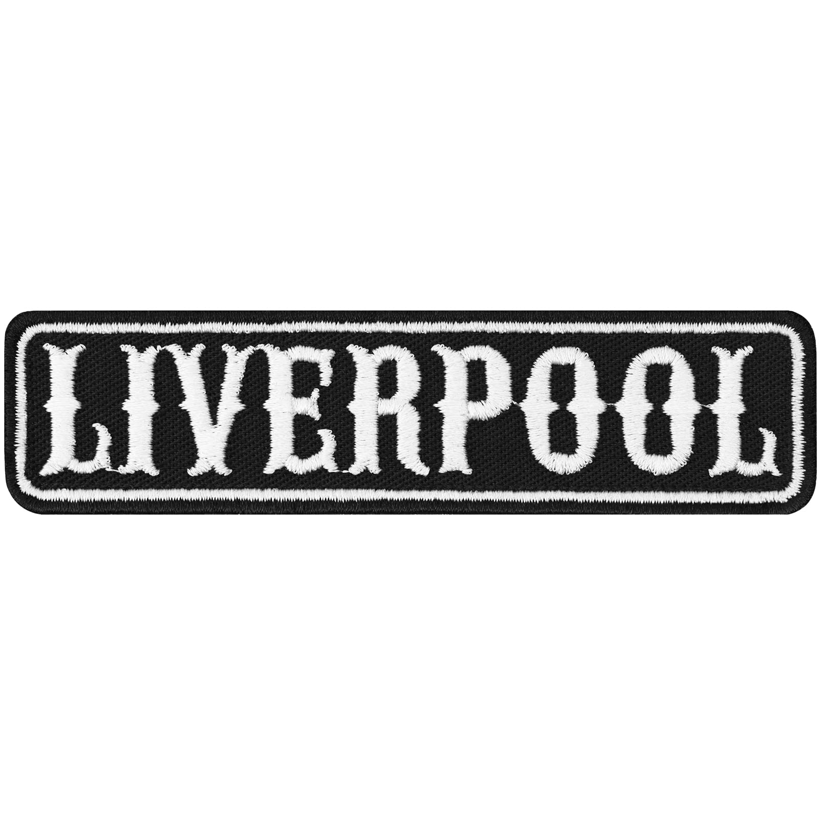 Liverpool Patch Biker Rankpatch United Kingdom UK Motorcycle Patch Applique to sew on or Iron on | UK Badge for All Fabrics and Leather | Sticker for Clothing | 3.94x0.98 in