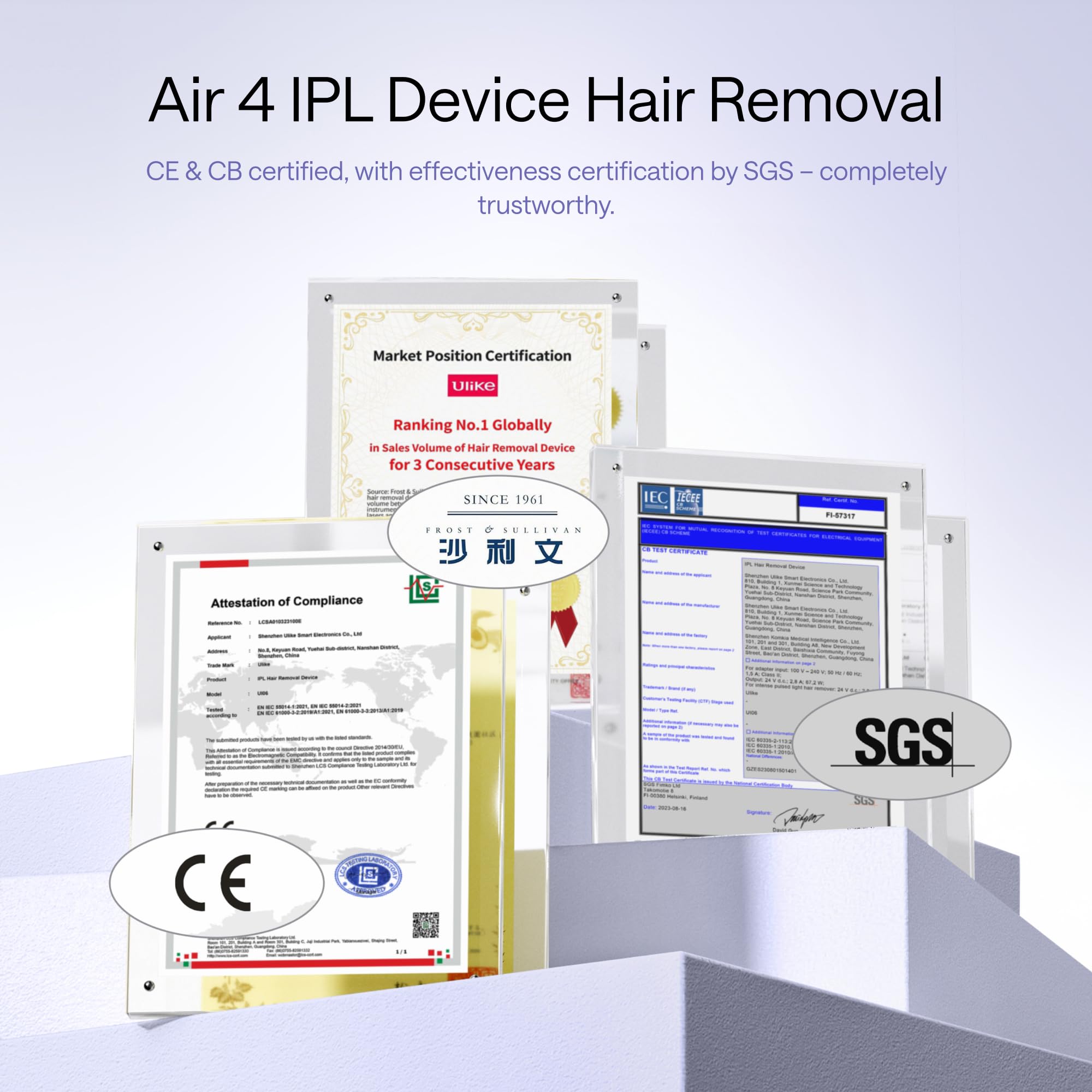 Ulike Laser Hair Removal Device Air 4 Ipl Gift for Women and Men, Ice Cool and Permanent Hair Reduction for Nearly Painless, USHR Mode Hair Removal in 10mins from Home