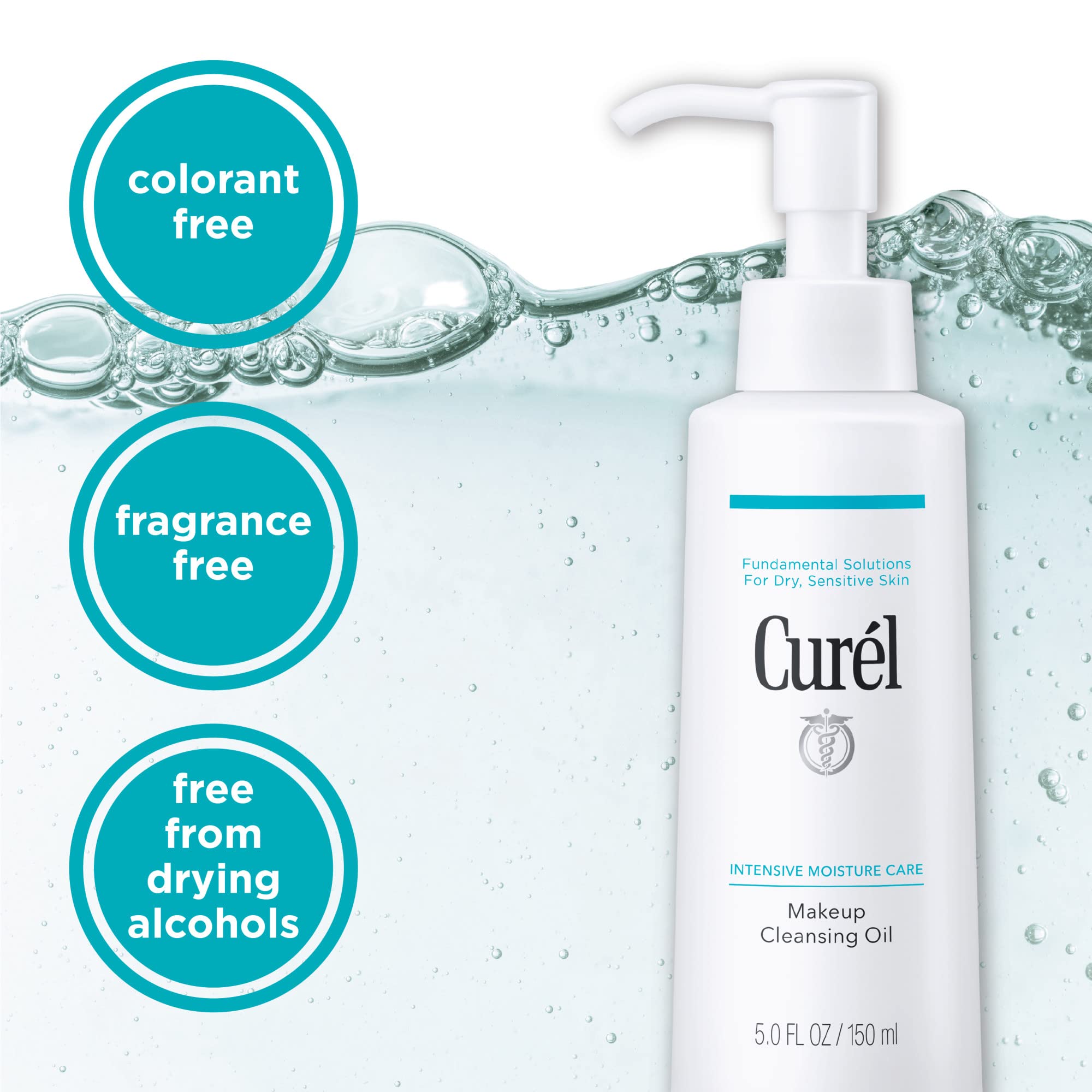 Curel Japanese Skin Care Facial Cleansing Oil for Face, Oil-Based Makeup Remover for Dry, Sensitive Skin, 5 Ounce, Fragrance Free