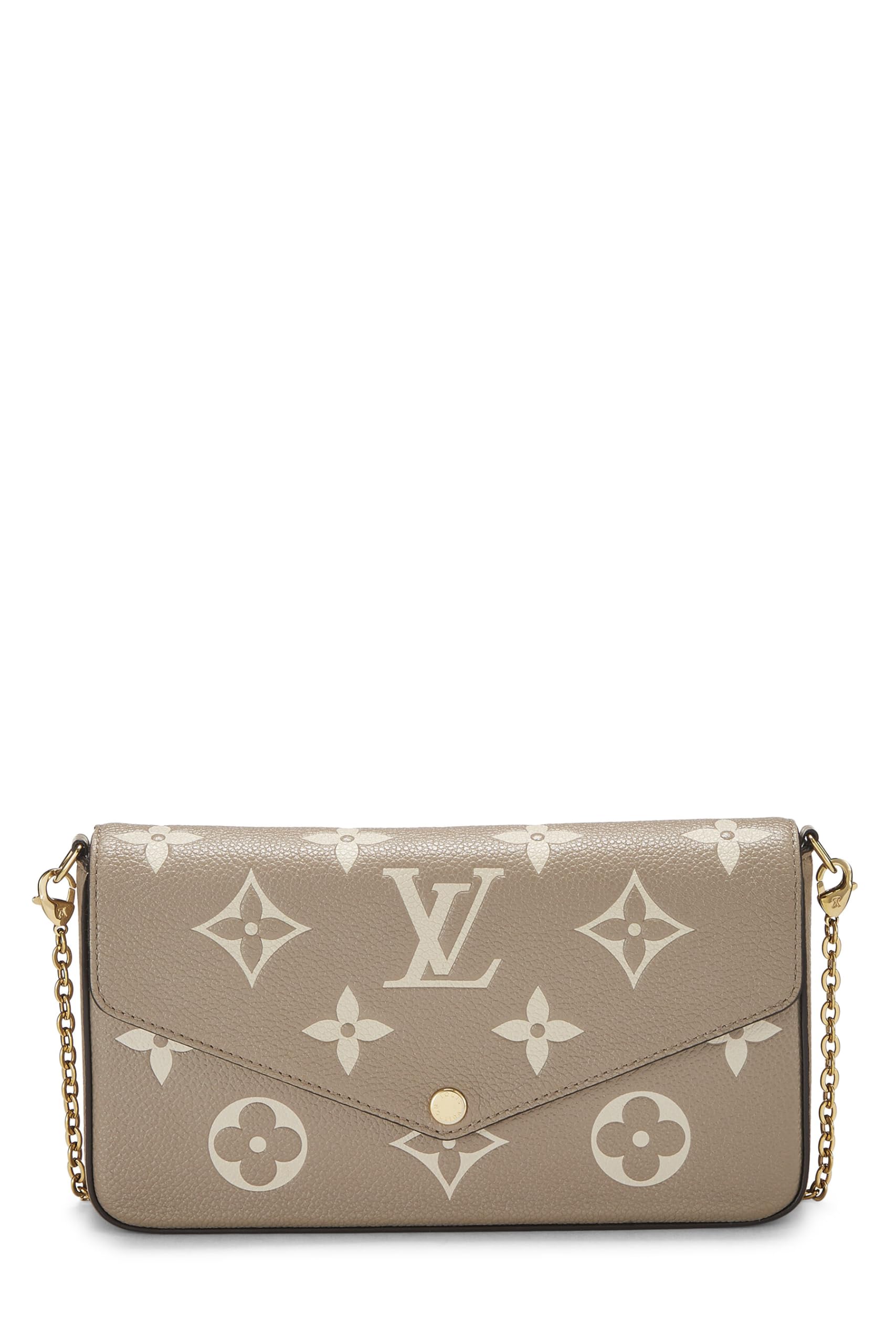 Louis Vuitton, Pre-Loved Grey Monogram Empreinte Giant Pochette Felicie, Grey