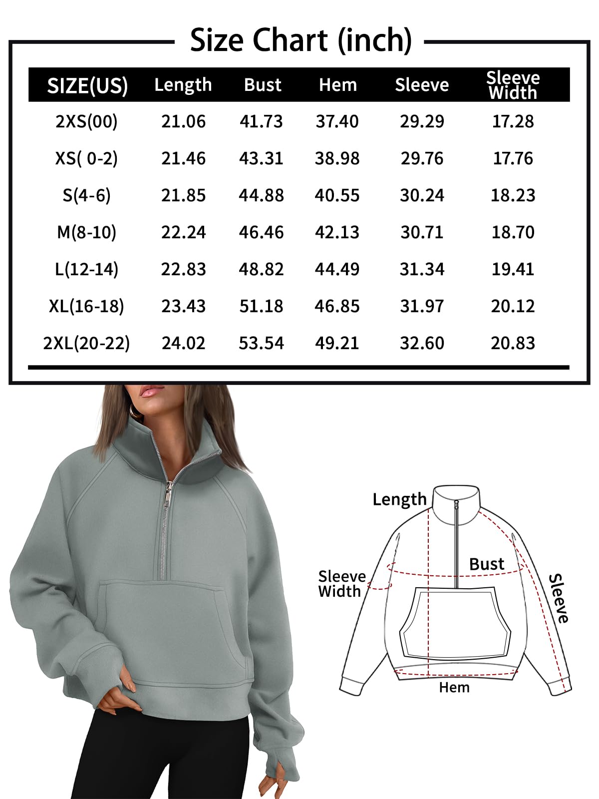 AUTOMET Womens Sweatshirts Half Zip Cropped Pullover Fleece Quarter Zipper Hoodies 2024 Fall Fashion Outfits Clothes DarkDrey Small