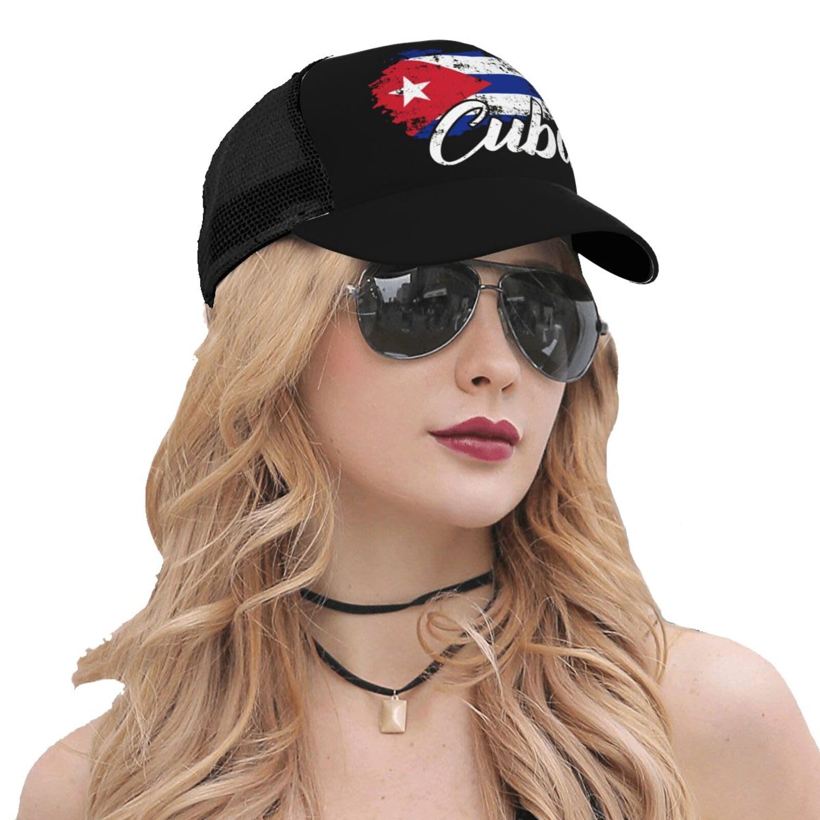 Cute Funny Cuba Flag Hat Men Women Adjustable Flag Baseball Hat Outdoor Cap for Women Men