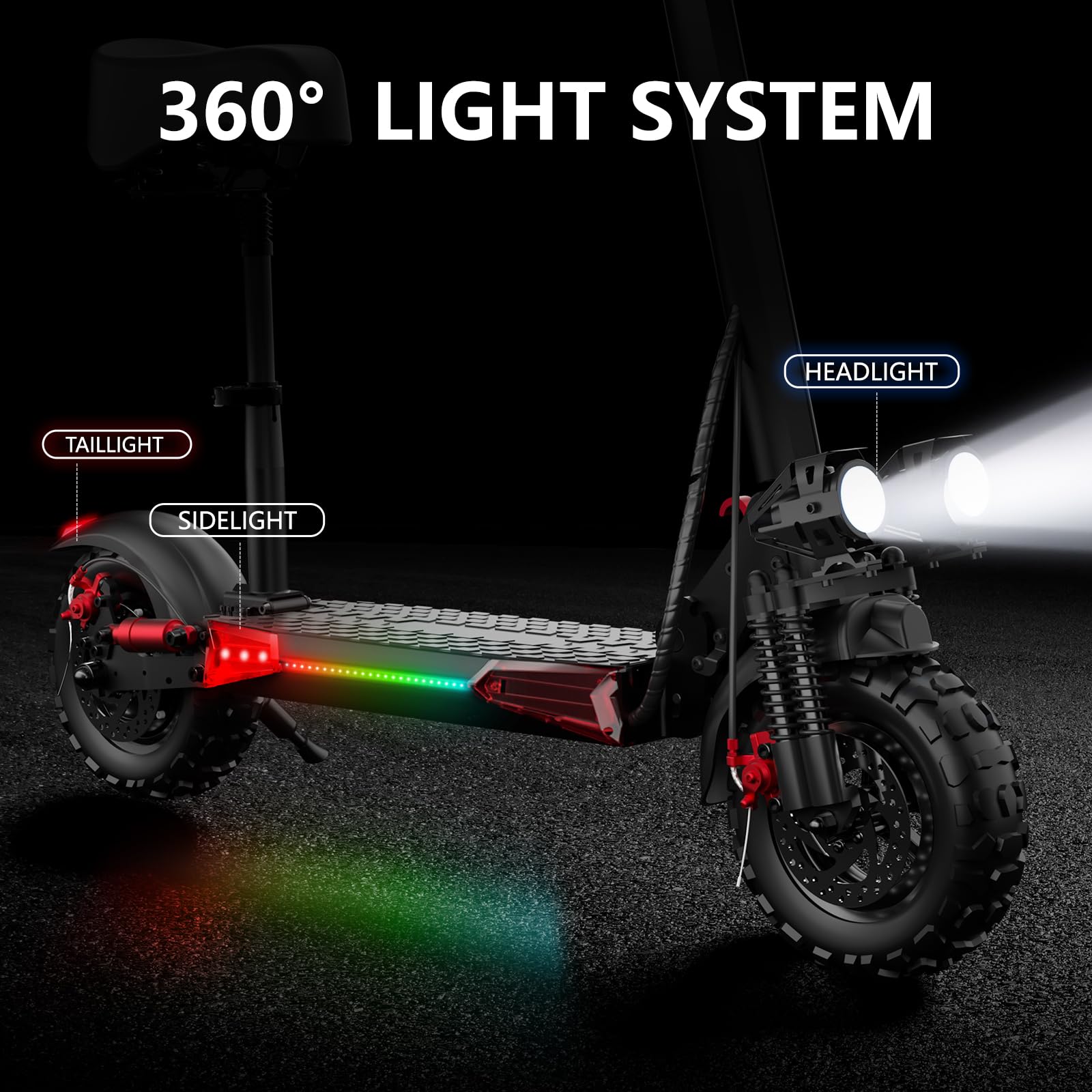 Electric Scooter Adults, 37 Miles Long Range, 34 Mph Max Speed, 11" Off-Road Tires,48V 18/21AH Big Battery,1200W/1600W Motor, Dual Braking System,Folding Commuter E Scooter (48V 18AH-1200W-J11 MAX)