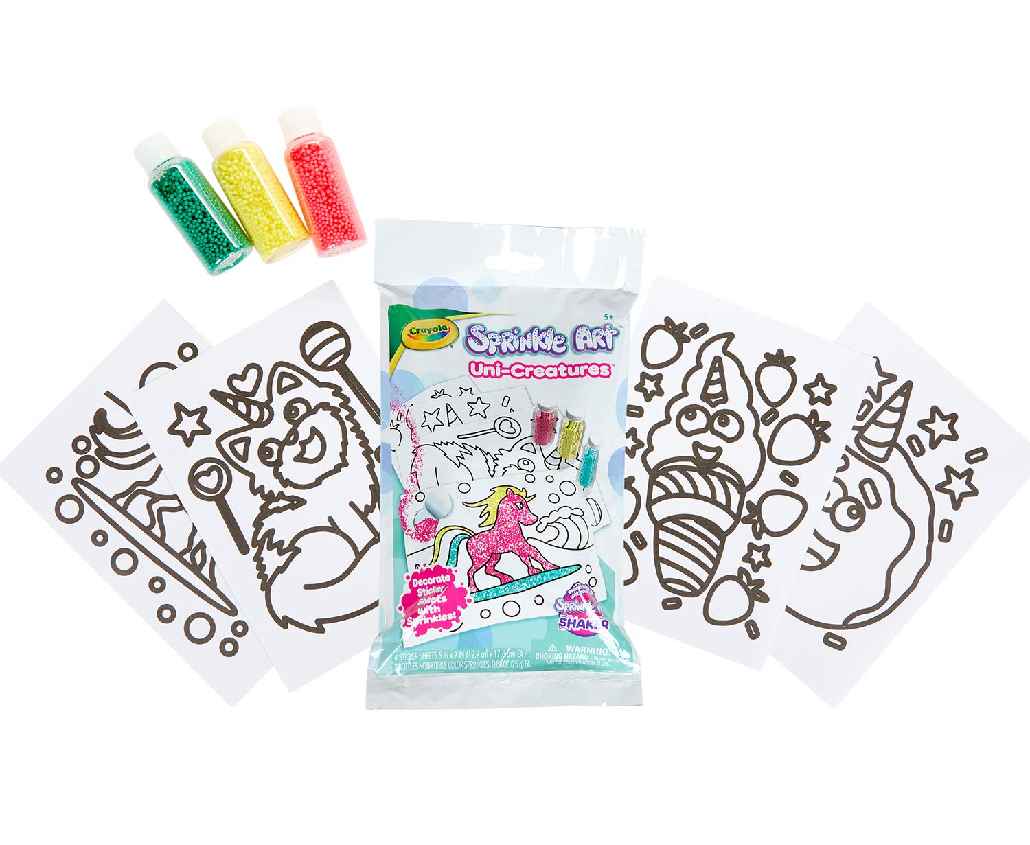 Crayola Unicorn Creatures Sprinkle Art, Craft for Girls & Boys, Gift, Age 5+