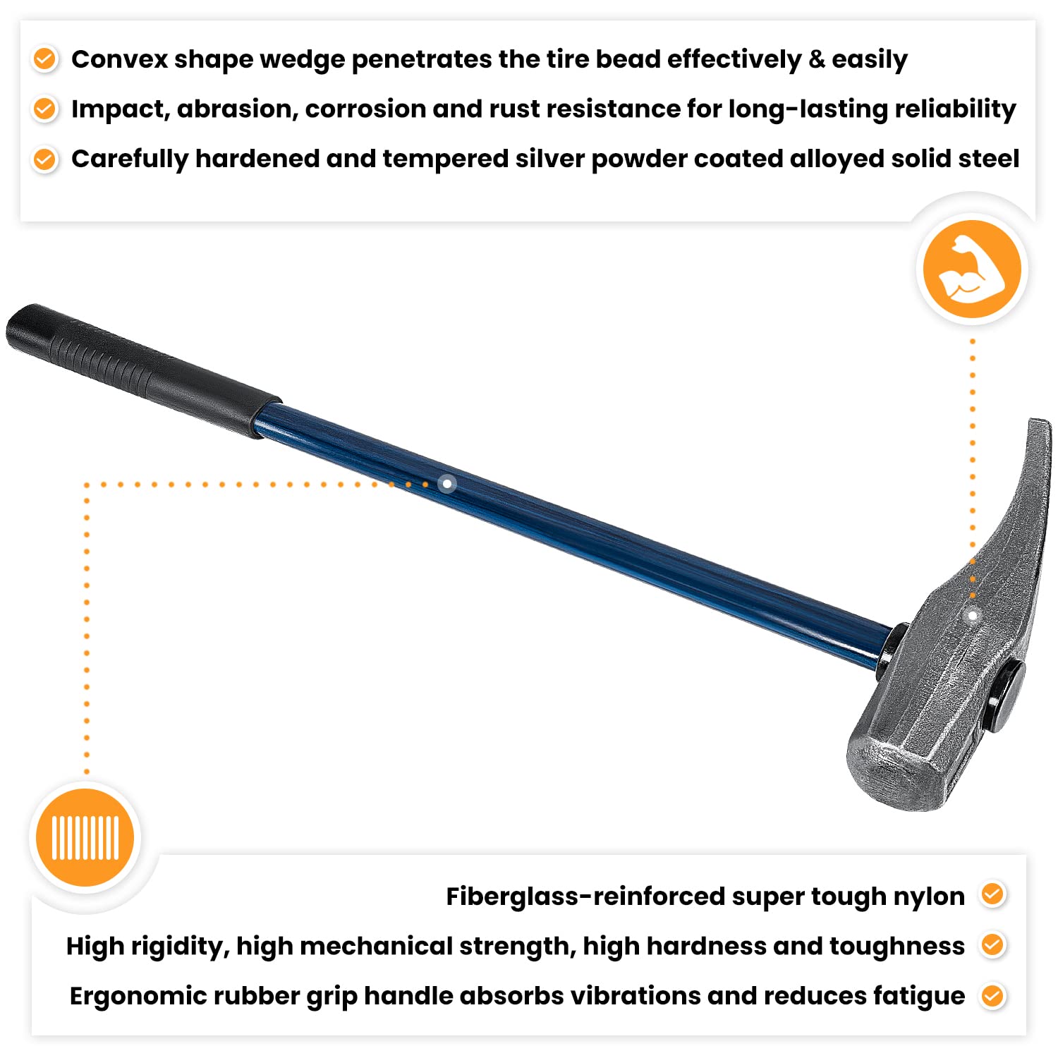 Replacement for Ken-Tool 35429 Bead Brkg Wg, 32 In, STL, Blue Black Tire Bead Breaker Wedge TG11E Duck-Billed Hammer For Passenger Car Truck Bus ATV UTV Farm Tractor Aircraft Tires