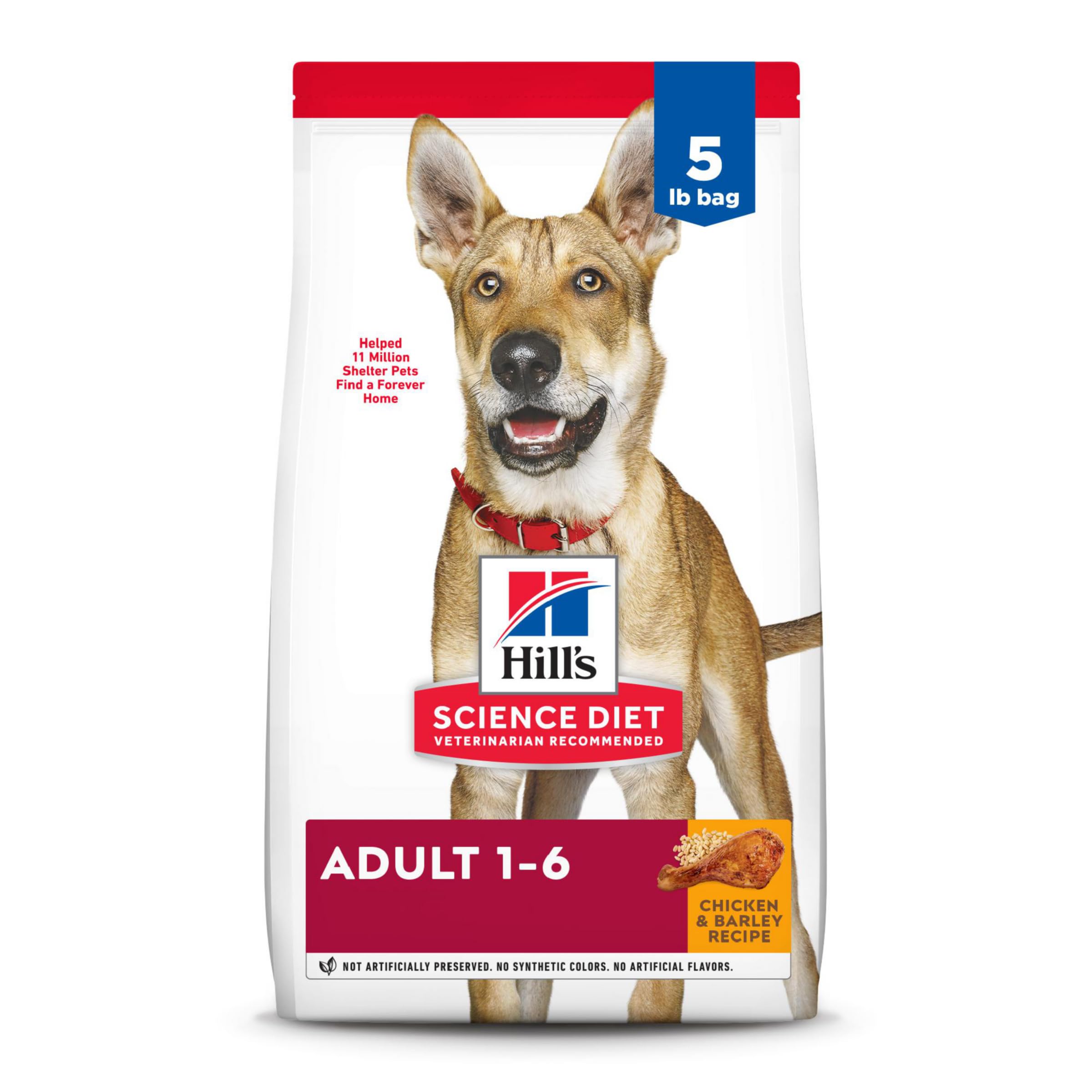 Hill's Science Diet Adult Chicken & Barley Recipe Dry Dog Food, 5 lbs.