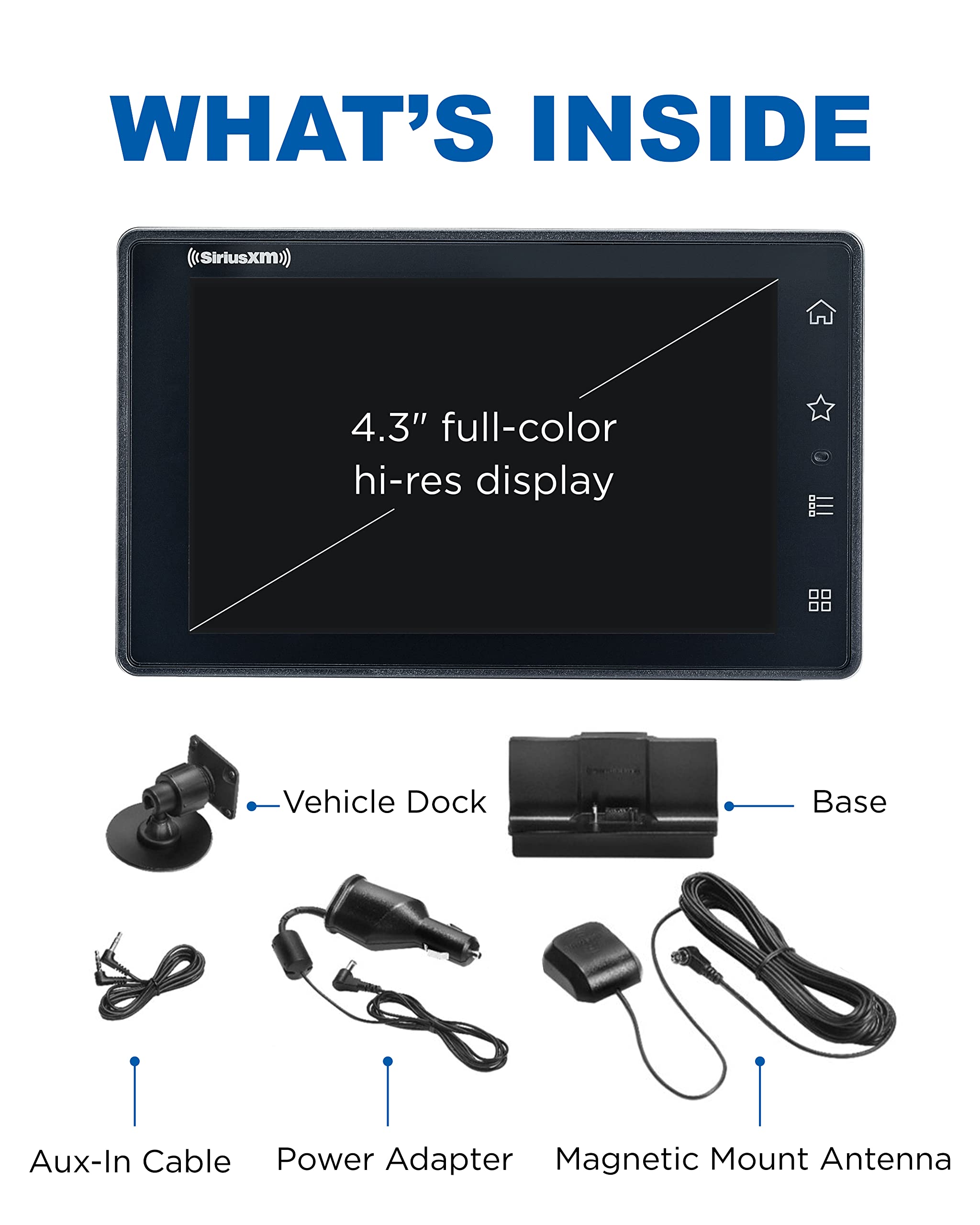 SIRIUSXM SXWB1V1 SiriusXM Tour Dock & Play Radio with 360L, Vehicle Dock, and Bluetooth