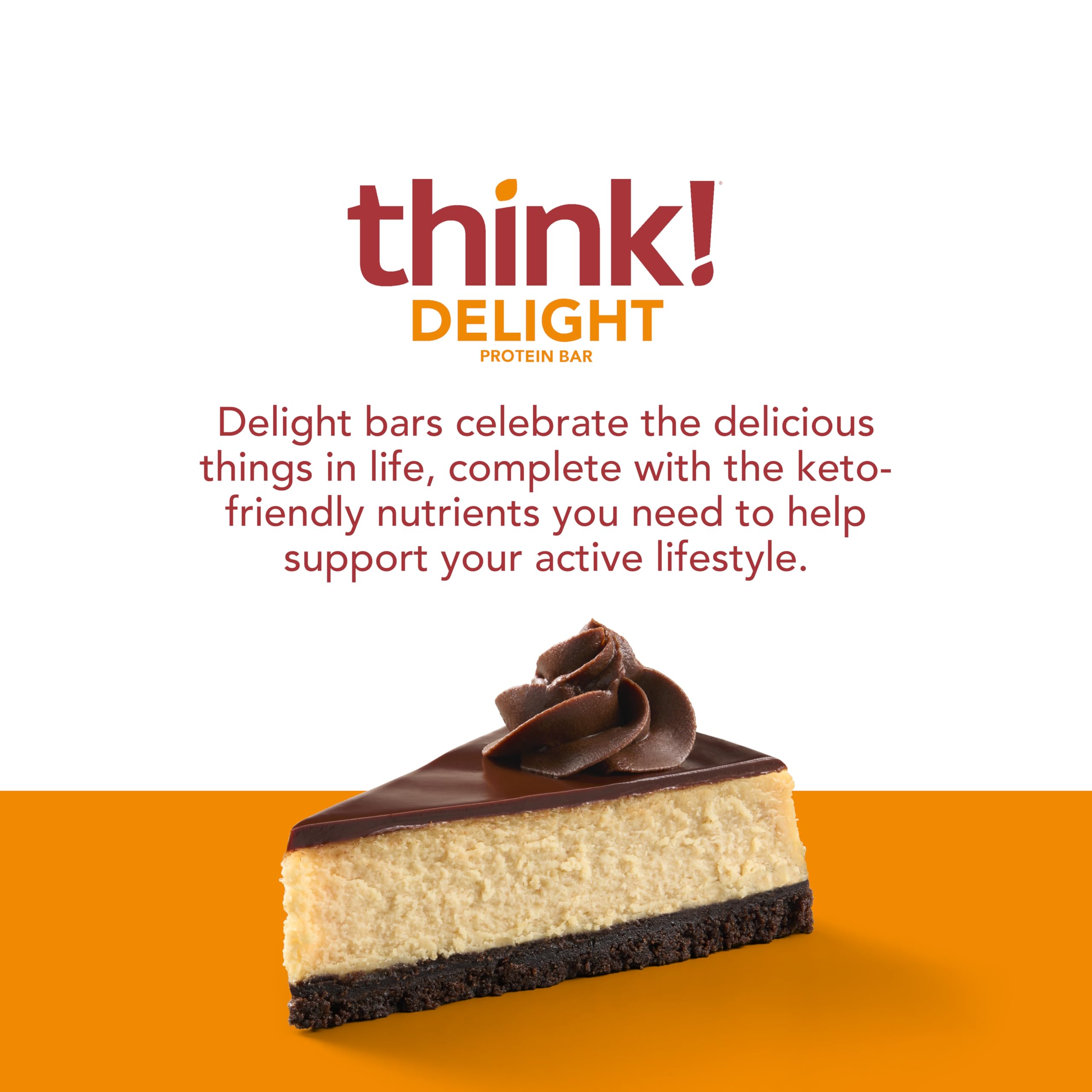 think! Delight Protein Bars, Gluten Free Snack - Chocolate Peanut Butter Pie, 12 Count (Packaging May Vary)