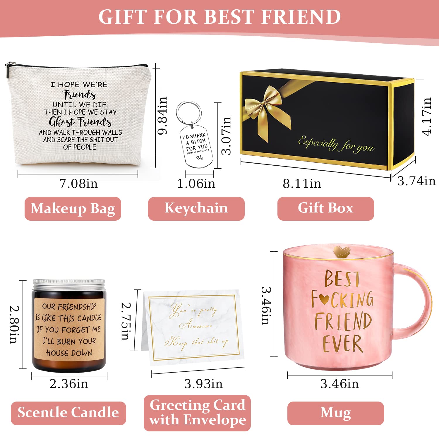 Gifts for Women Best Friends Birthday Friendship Gifts for Women Friends Female Gifts Basket Unique Bff Gifts Bestfriend Birthday Gifts Bestie Gifts