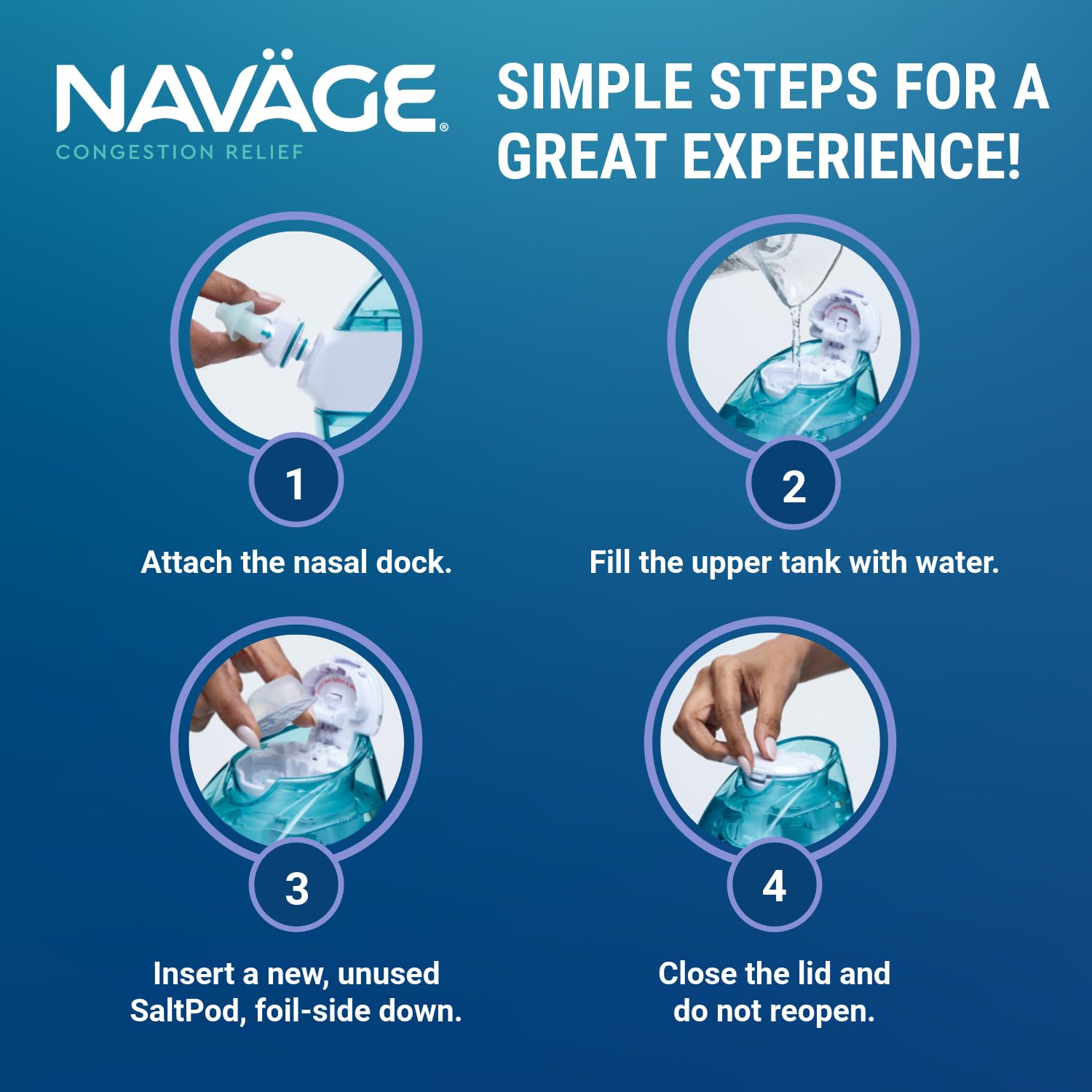 Navage Multi-User Bundle - Navage Nasal Irrigation System - Saline Nasal Rinse Kit with 1 Navage Nose Cleaner, 20 Salt Pods, and Extra Nasal Dock and Pair of Nose Pillows