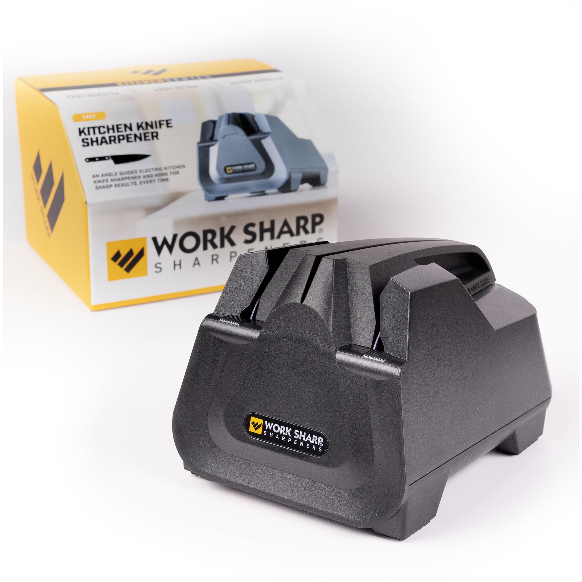 Work Sharp Electric Culinary E2 Kitchen Knife Sharpener - Professional Sharpening System - Serrated, Paring & Chef Knife Sharpener