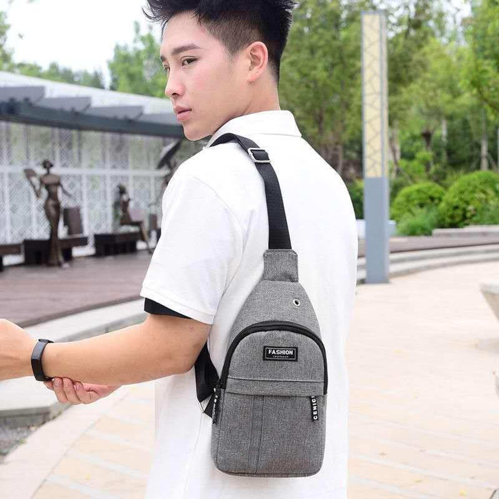 Overstock Items Clearance, Sling Bag for Women Mens, with Usb Charging Port, Small Backpack Sash Bag for Walking Hiking