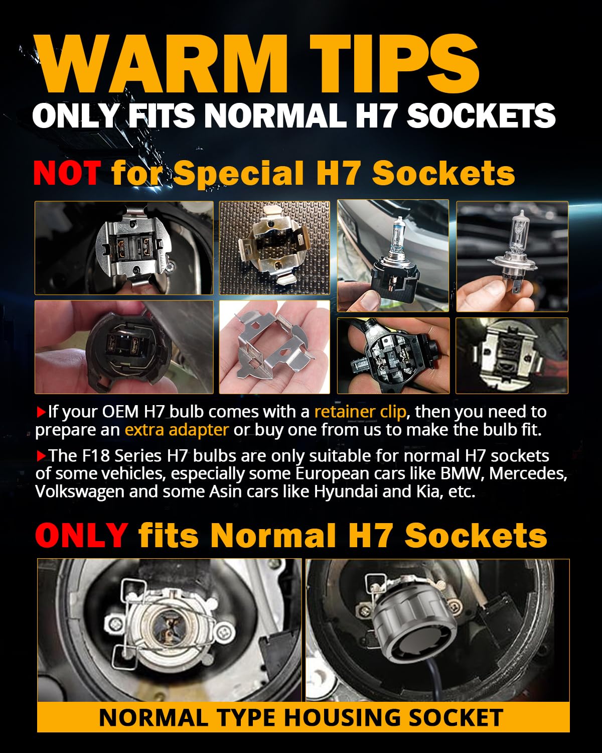 Auxbeam 2025 F18 Series H7 Fog Lights, 22000LM H7 Powersport Light for Off-Road Use or Fog Light-2 Pack