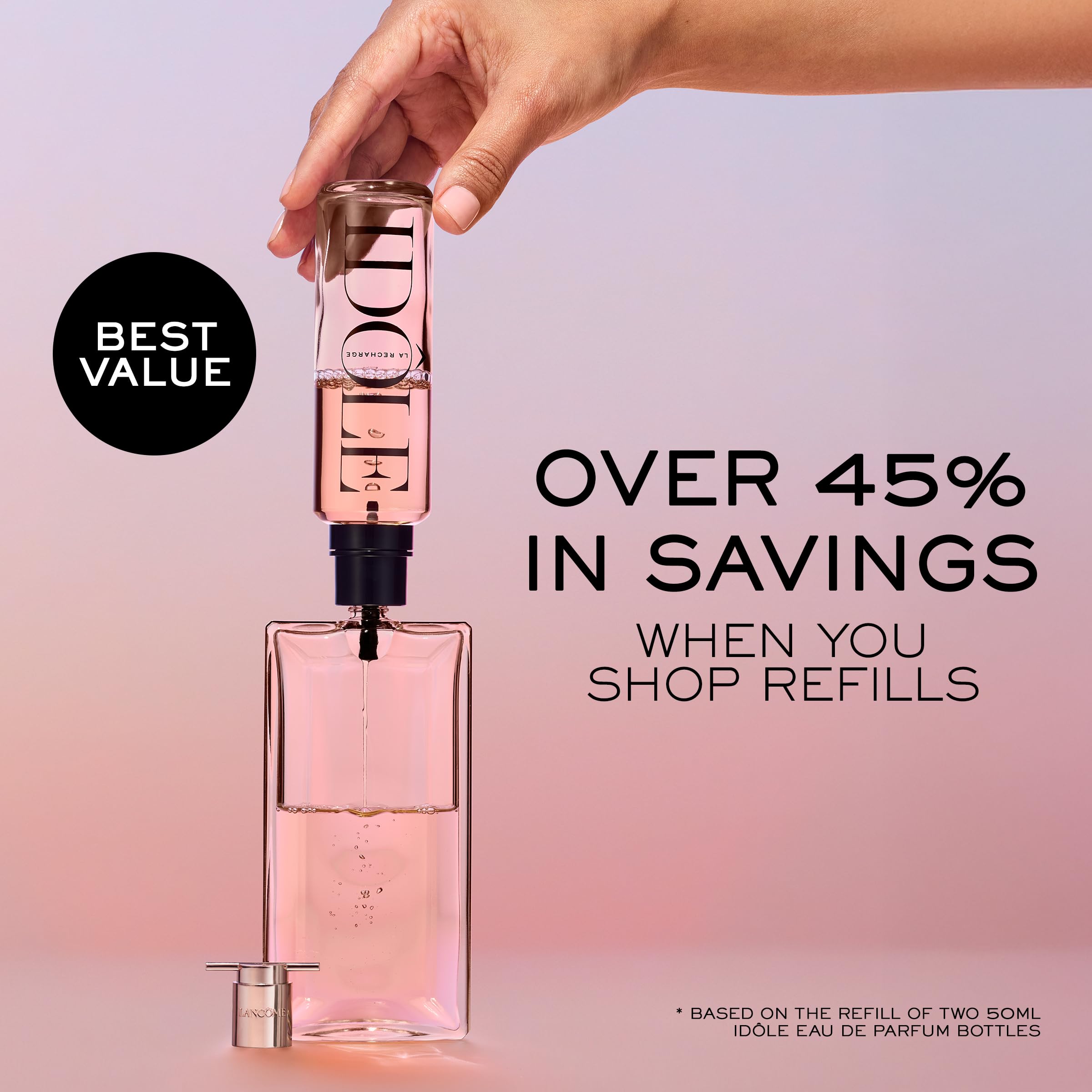 Lancôme Idôle Eau de Parfum - Long Lasting Fragrance with Notes of Bergamont, Jasmine & Vanilla - Fresh & Floral Women's Perfume - 0.34 Fl Oz