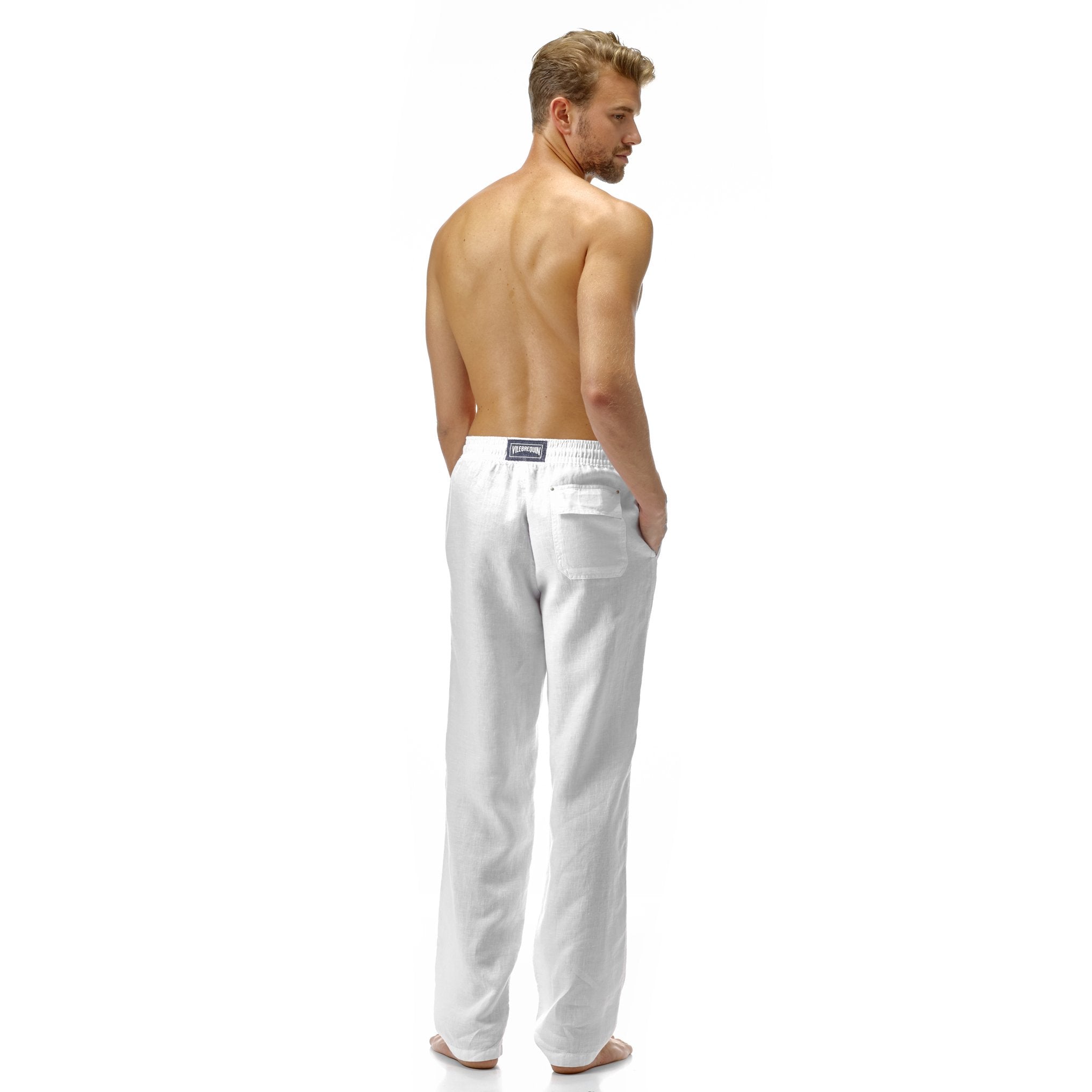 VILEBREQUIN Men's Solid Linen Pants-XXXL, White