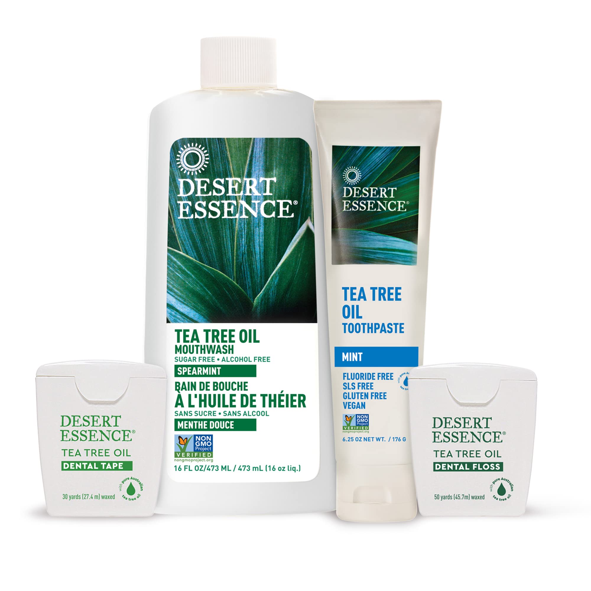 Desert Essence Tea Tree Oil Toothpaste - Mint - 18.75 Oz (6.25 Oz * Pack of 3) - Refreshing Taste - Deep Cleans Teeth & Gums - Helps Fight Plaque - Sea Salt - Pure Essential Oil - Baking Soda