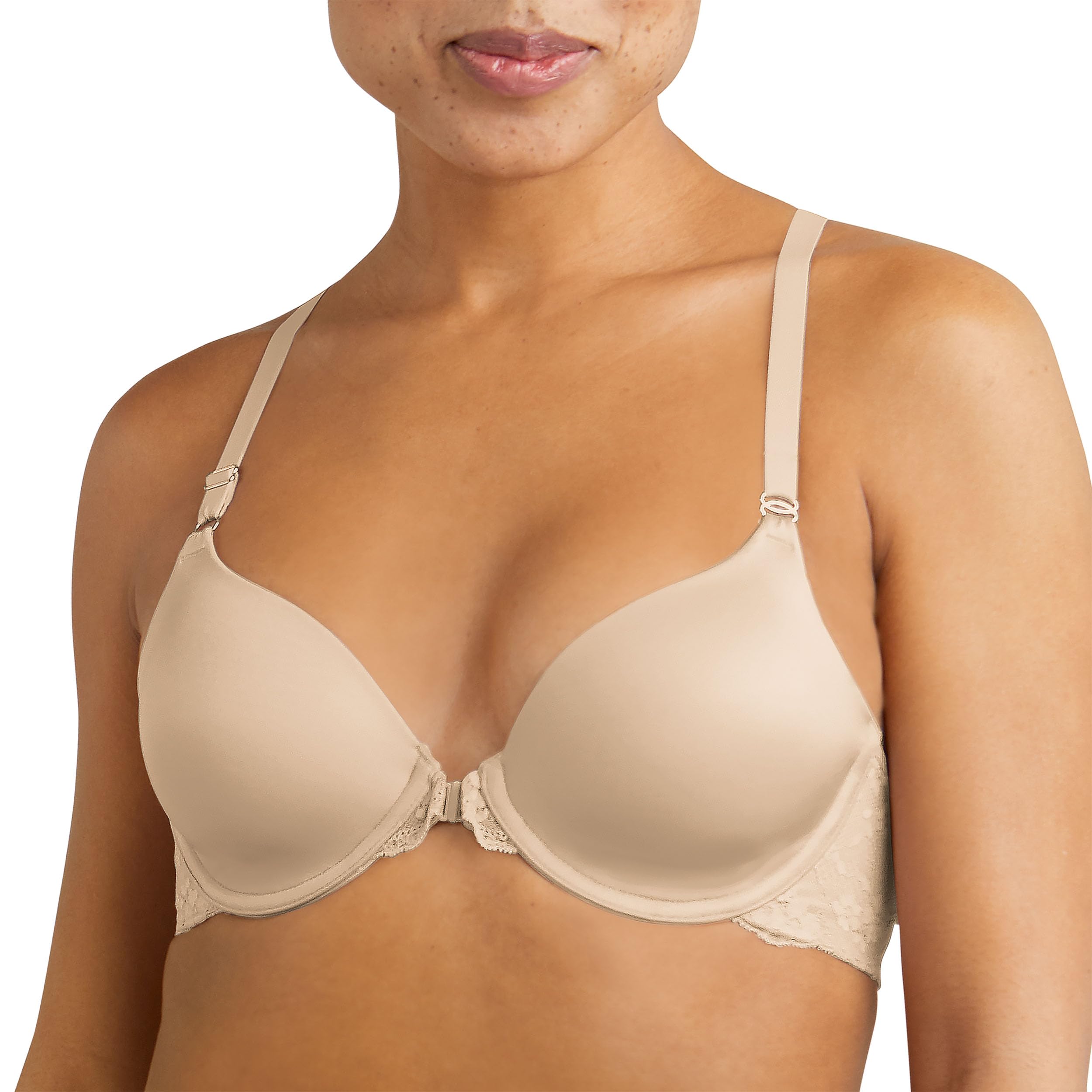 Maidenform Womens One Fab Fit T-shirt Bra, Lightly-lined Underwire Racerback For Bras, Latte Lift, 34B US
