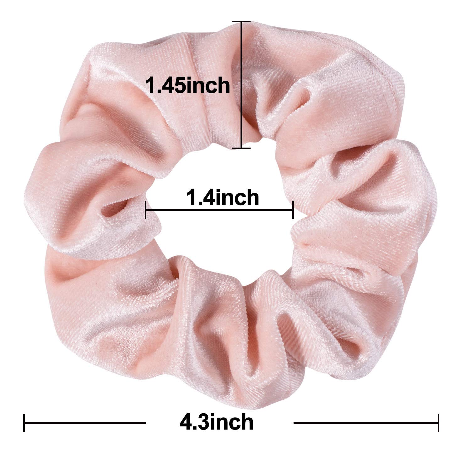 Whaline 12Pcs Blush Theme Scrunchies Velvet Elastics for Women Pink Bobbles Soft Lovers Scrunchy Classic Thick Hair Bands Ties Gifts for Teenage Girls