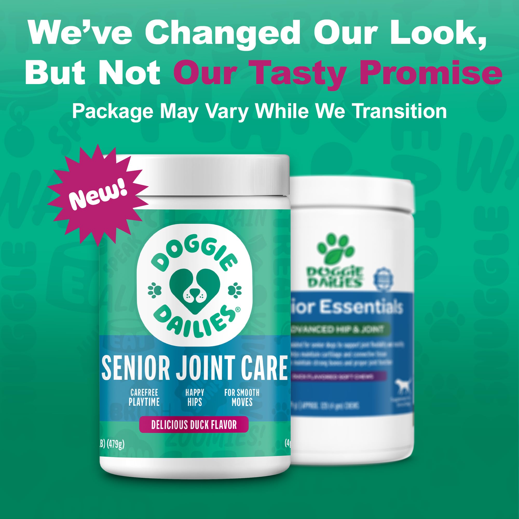 Doggie Dailies, Advanced Senior Hip and Joint Supplement for Dogs, Glucosamine Chondroitin, Premium Hip and Joint Chews for Dogs All Breeds & Sizes, Dog Vitamins and Supplements, (Duck) 120 Chews
