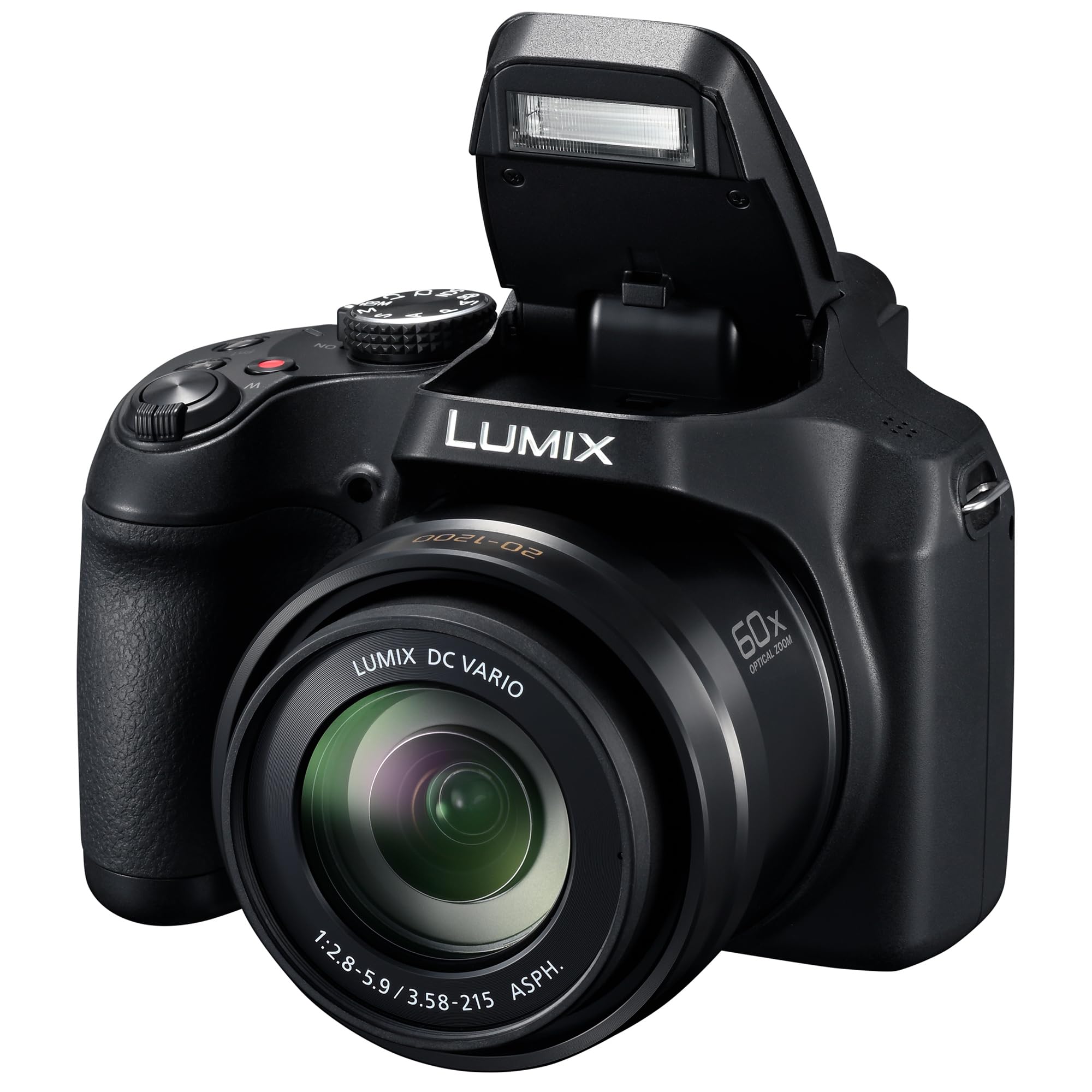 Panasonic LUMIX FZ80D Compact Camera with 20-1200mm Zoom Lens, Point and Shoot Digital Camera with 4K Video/Photo Recording and Power Optical Image Stabilizer - DC-FZ80D