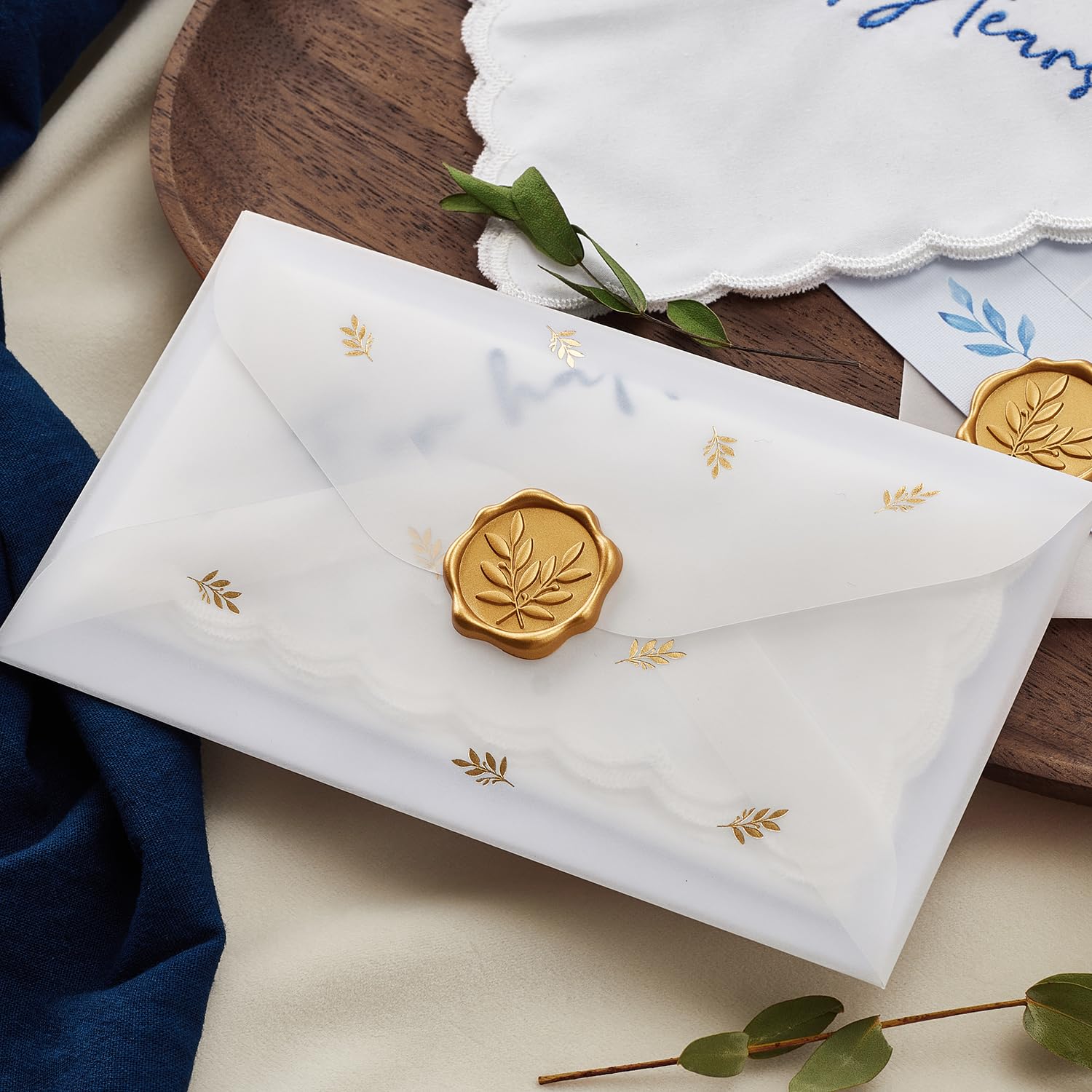 Mother of the Bride Gifts Happy Tears Wedding Handkerchief Something Blue for Bride on Wedding Day (Happy Tears)