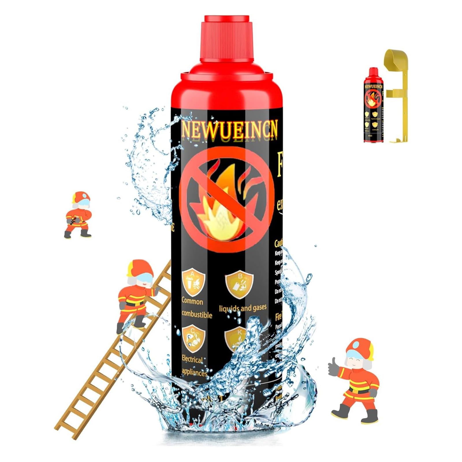 Fire Extinguisher for Home,5-in-1 Multipurpose Extinguishing Aerosol Spray - Portable Boat & Prevent Reignition Water Based Small Fire Extinguishers-Vehicle,Kitchen,Car,Truck