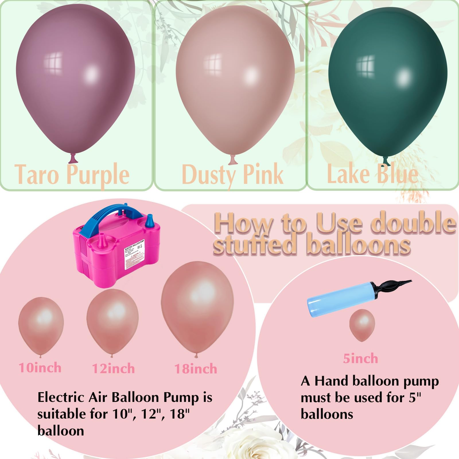 Scmdoti Dusty Pink Balloons - Different Sizes 18, 12, 10, 5 Inches - Pink Balloon Garland Arch for Birthday, Baby Shower, Wedding, Graduation Parties