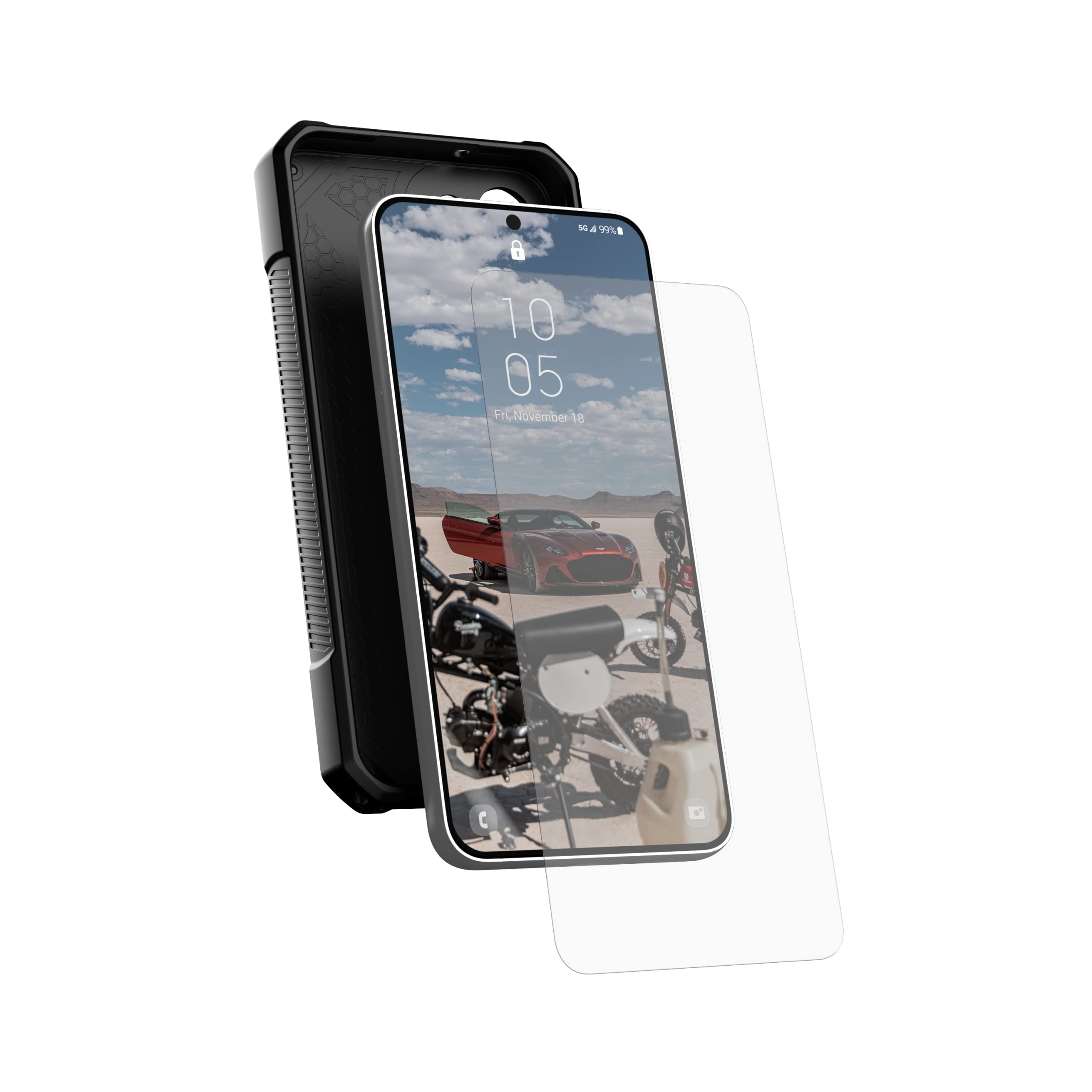 URBAN ARMOR GEAR UAG Designed for Samsung Galaxy S23 6.1" Glass Shield Plus Ultra Clear HD Anti-Fingerprint Antimicrobial Anti-Reflective Tempered Glass Screen Protector