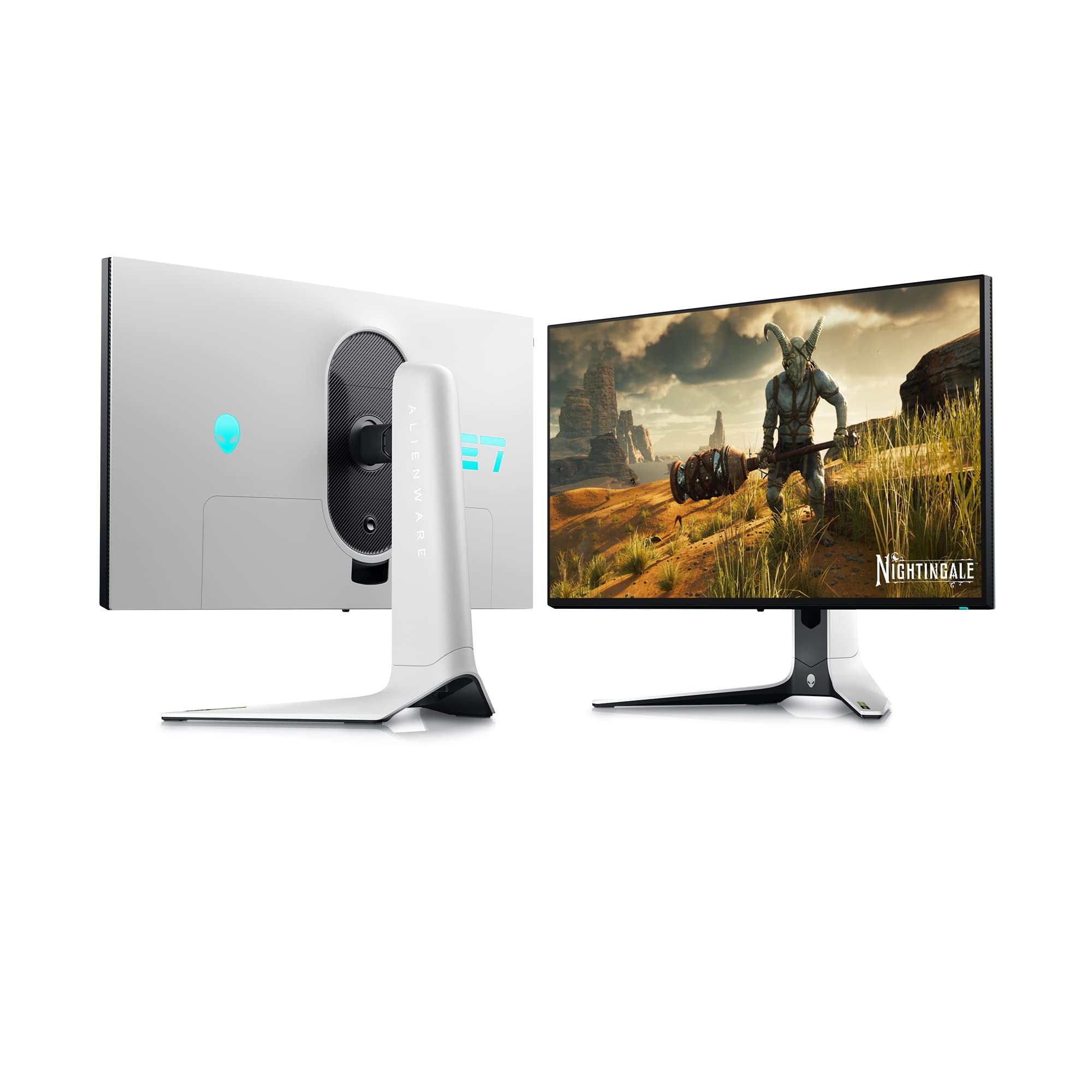 Alienware AW2723DF Gaming Monitor - 27-inch (2560 x 1440) 240Hz Display (DP 1.4), 1ms Response Time, NVIDIA G-Sync, Preset OSD Modes, Height/Tilt/Swivel/Pivot Adjustability - Lunar Light