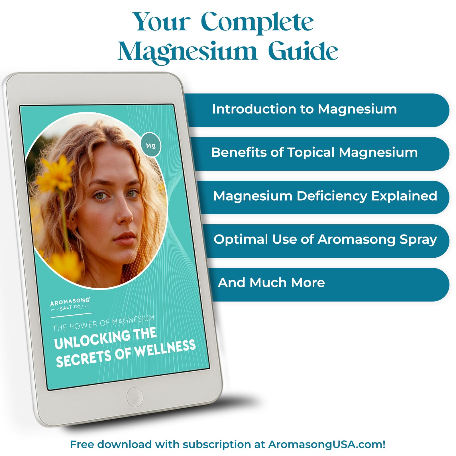 Aromasong Magnesium Spray Lavender - Extra Strength (23mg in Each Spritz) 8 Oz - Natural and Pure Magnesium Oil Spray - Made in The USA - for Leg Discomfort and Promotes a Calm Sleep