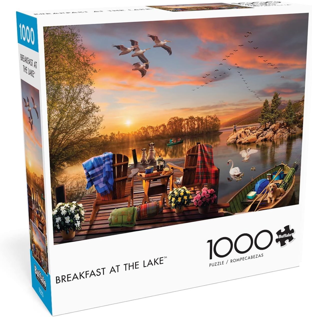 Buffalo Games - Andrew Farley -Breakfast at The Lake - 1000 Piece Jigsaw Puzzle for Adults -Challenging Puzzle Perfect for Game Nights - Finished Size is 26.75 x 19.75