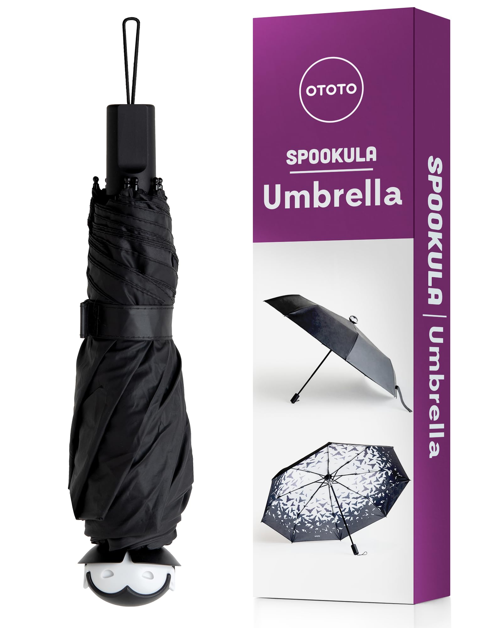 OTOTO NEW! Spookula Vampire Umbrella, Halloween Gifts, Unique Umbrella, Spooky Gifts, Goth Accessories, Dracula Cool Gifts, Gothic Umbrella, Black and White Umbrella, Umbrella Cute, Rain Umbrella