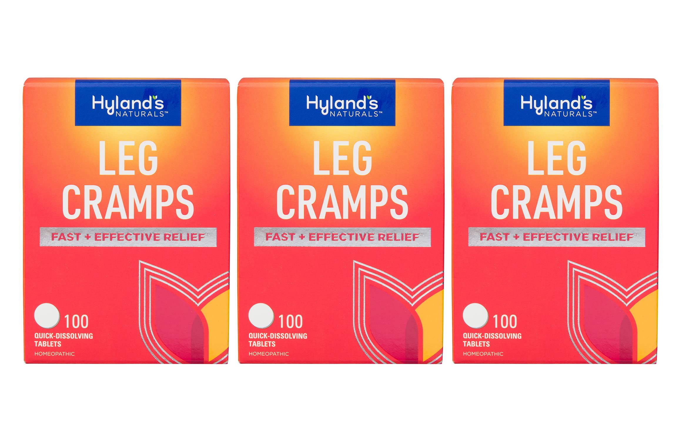 Hyland's Relax Calf and Foot Cramps, 100 Tablets each (Value Pack of 3)