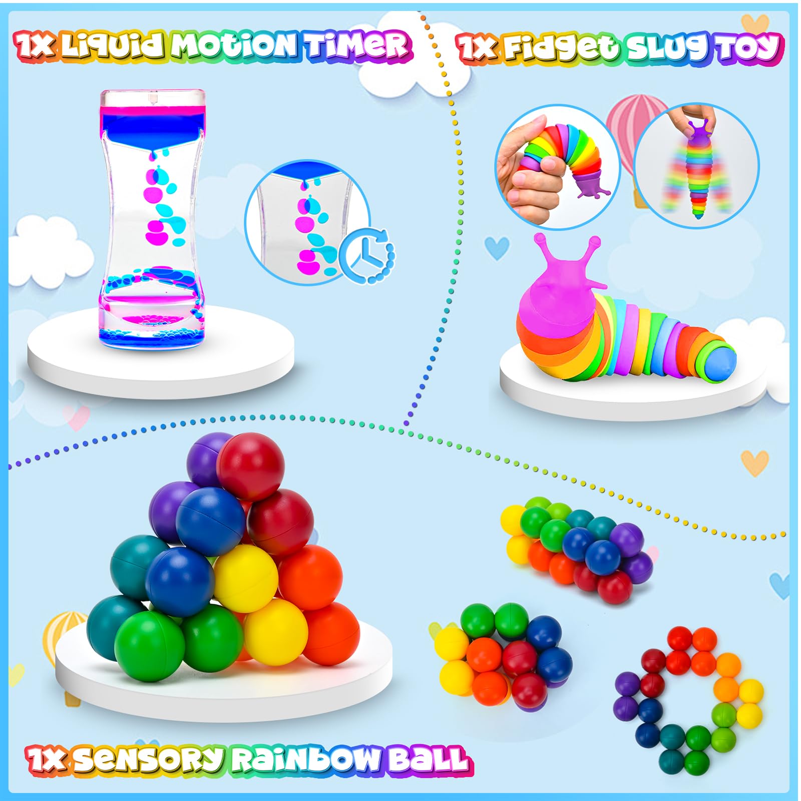 15Pack Fidget Toys Bulk for Kids Adult, Easter Basket Stuffers Gifts Sensory Autism ADHD Autistic Figette Classroom Treasure Prize Box School Must Have Stress Anxiety for Age 5-7 8-12 Valentines Day