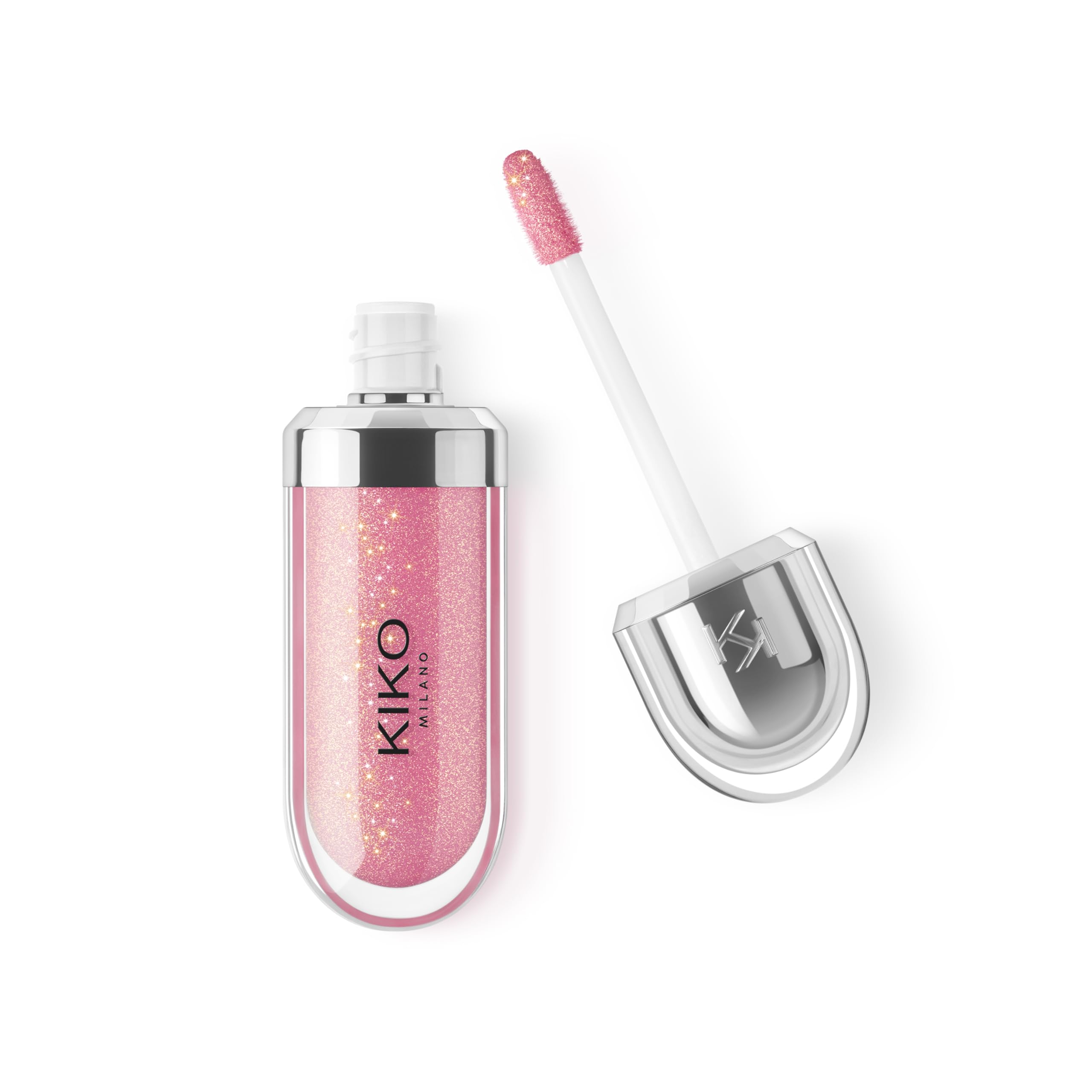KIKO Milano 3D Hydra Lip Gloss – High Shine, Hydrating, Plumping, Non-Sticky, Moisturizing Lip Makeup – 26 Sparkling Hibiscus Pink – 6.5ml