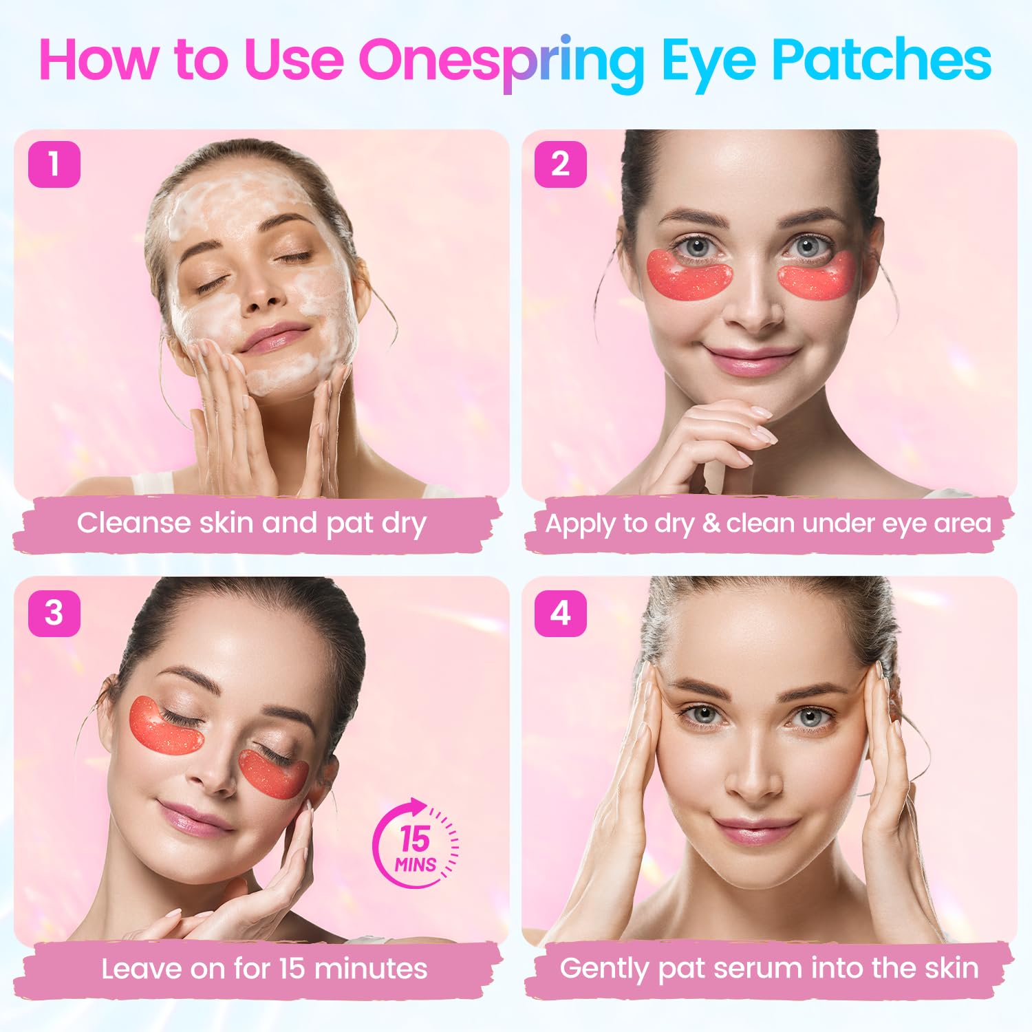 Under Eye Mask - Christmas Gifts for Women, Christmas Gifts for Mom - Skin Care Reduce Dark Circles, Puffy Eyes, Undereye Bags, Wrinkles - Gel Under Eye Patches (24 Pairs)