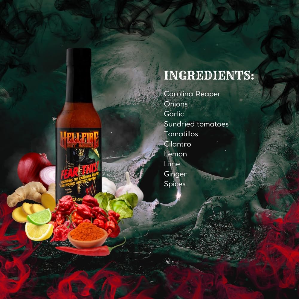 Hellfire Fear This! Award Winning Carolina Reaper Hot Sauce, 148ml