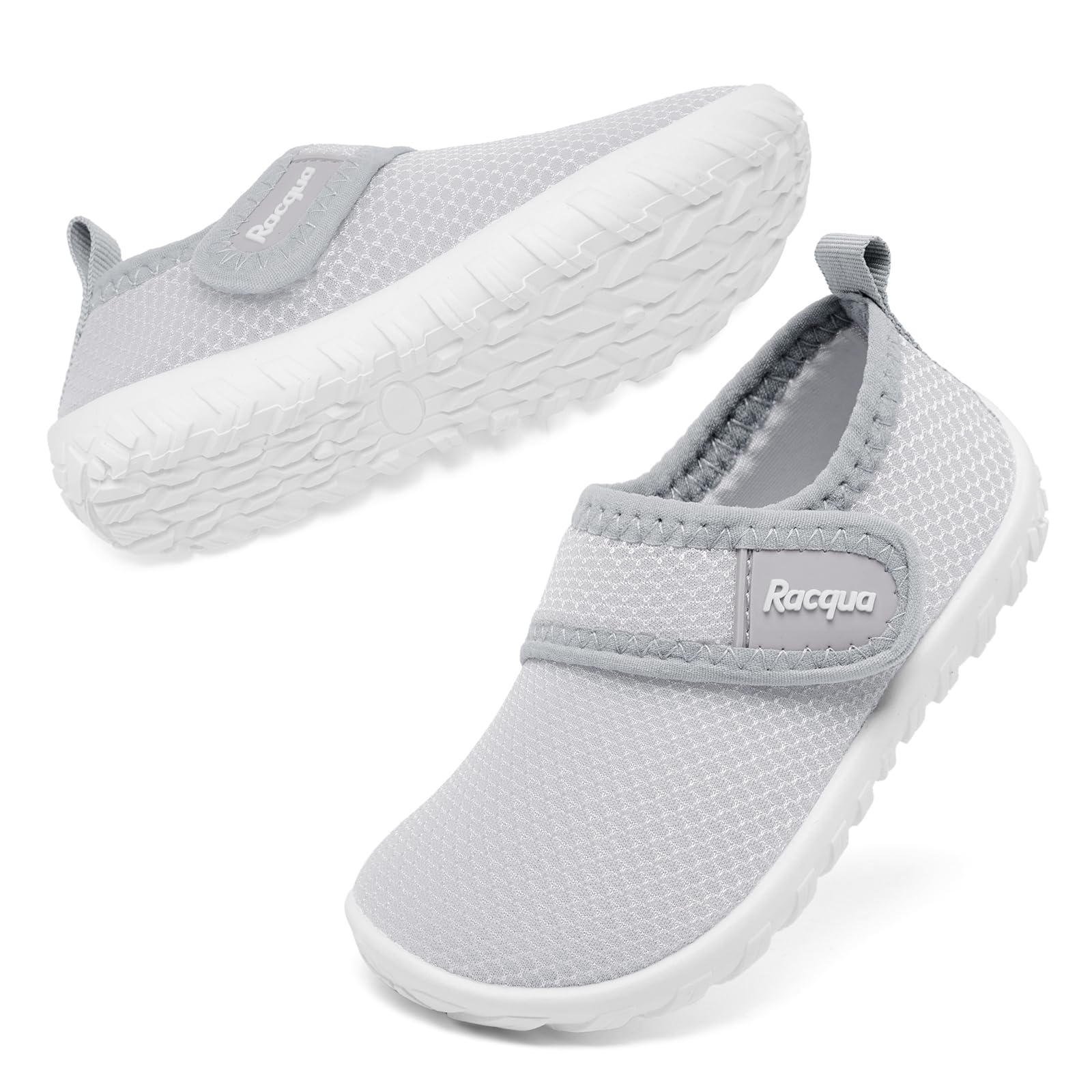 Racqua Toddler Pool Girls Beach Quick Dry Water Shoes Pool Swimming Shoes Beach Boys Slip On Shoes Grey 6