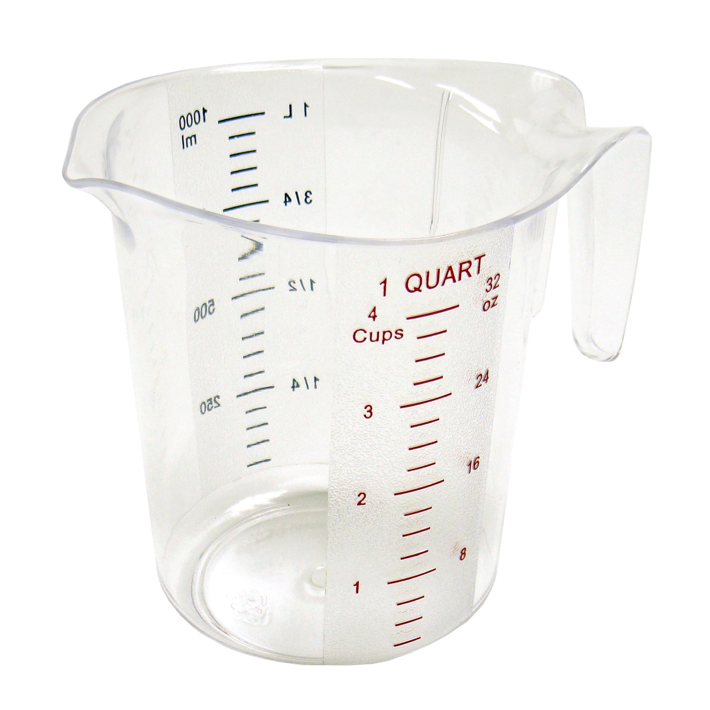 Winco FBA_ Measuring Cup, Polycarbonate, 1-Quart, Clear