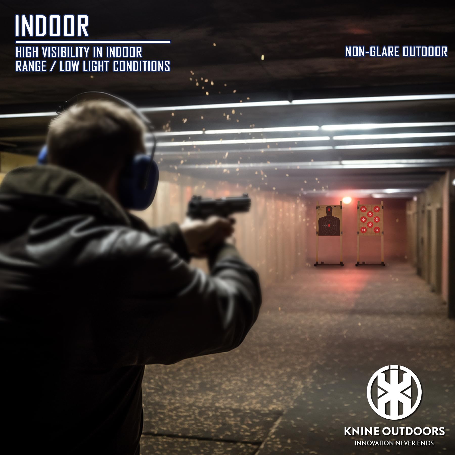 KNINE OUTDOORS Cardboard Targets - Paper Silhouette Targets for Shooting, 13" X 16", Double-Sided, Torso, ISPC/USPSA/IDPA (30 Pack)