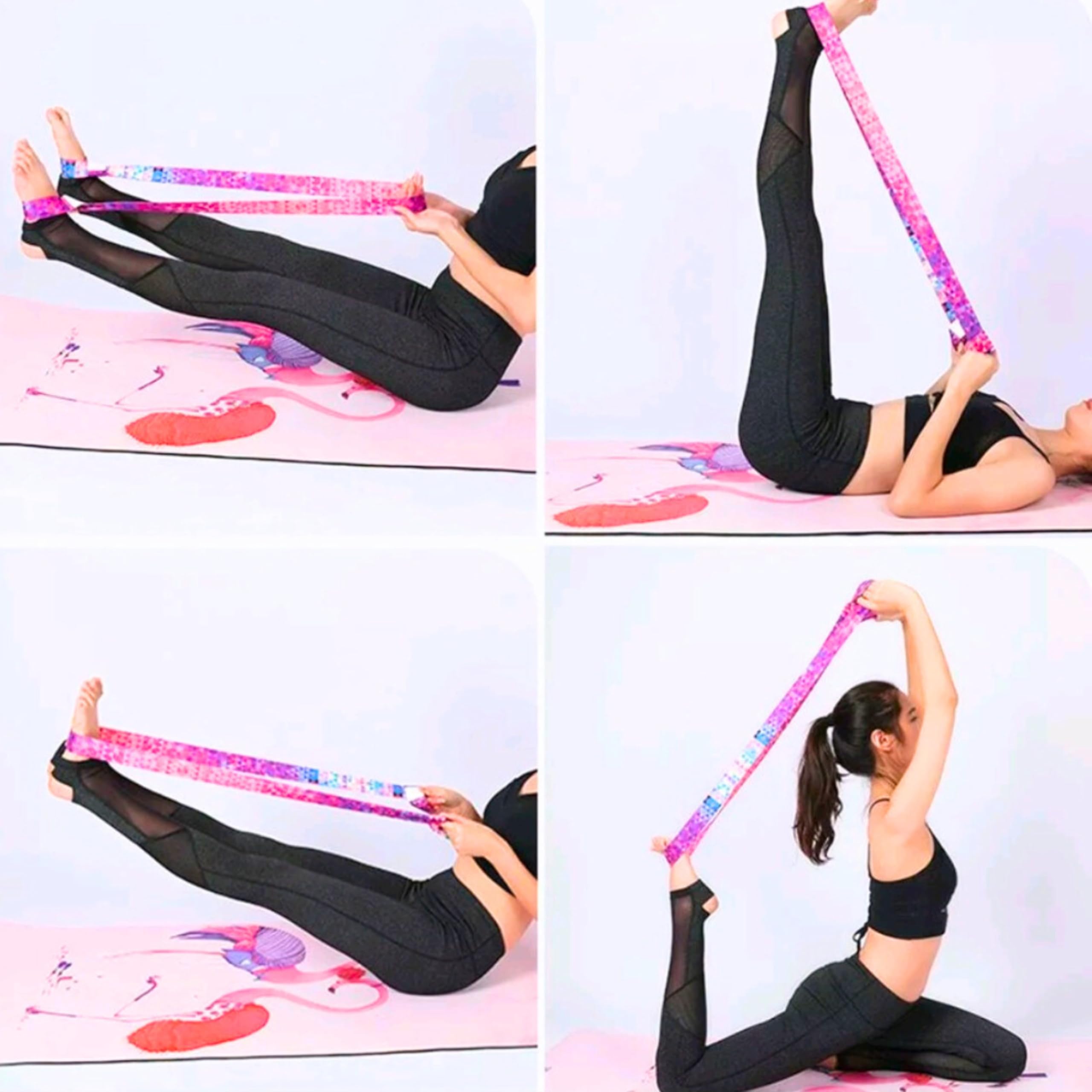 Yoga Mat Straps for Carrying, Adjustable Yoga Mat Sling Carrier, Mat Holder Colorful Band, Anti-Slip, Multiple Color Choices (Sun)