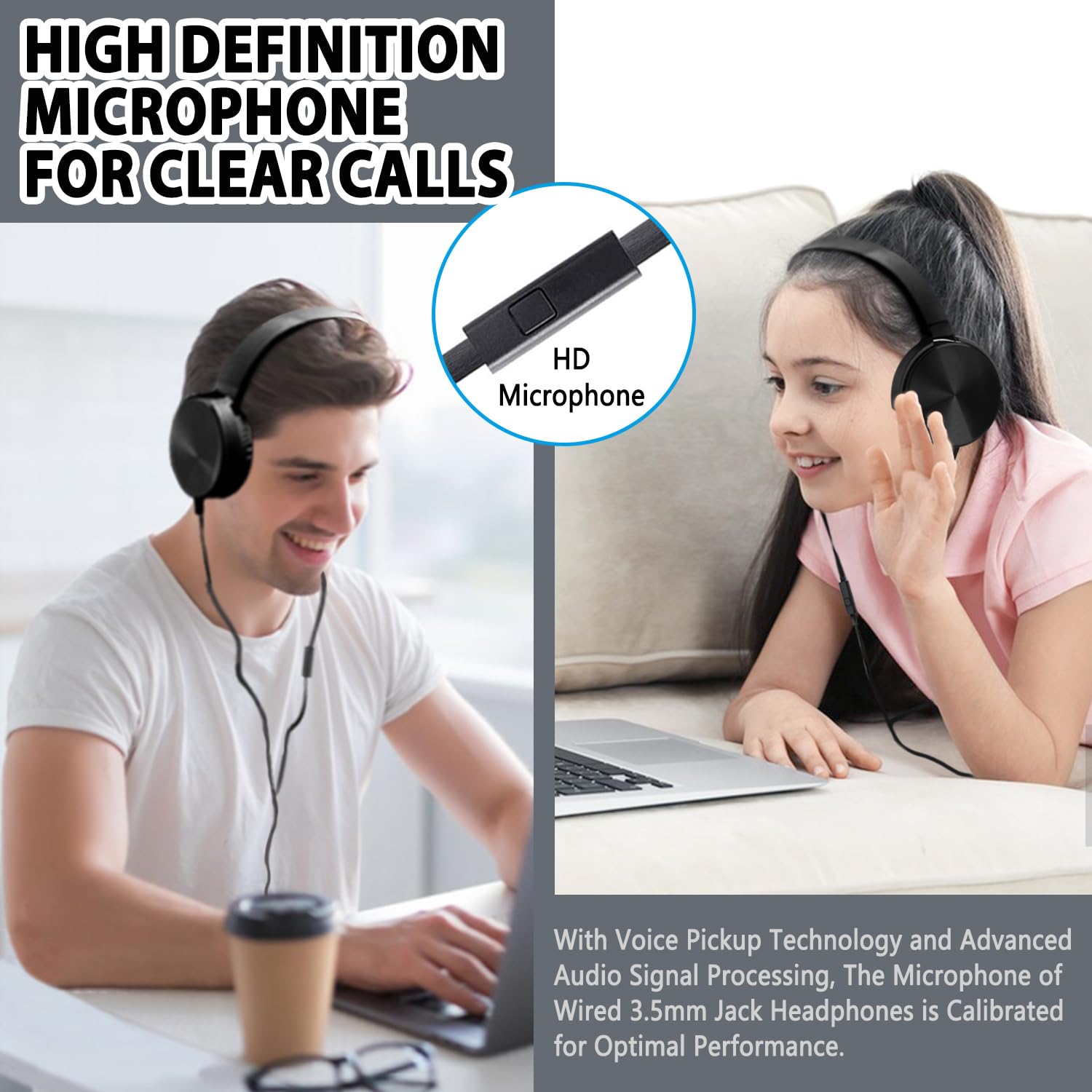 Wensdo Wholesale Bulk Headphones with Microphone 24 Pack for Classroom, Durable Headsets Class Set for School Students Kids and Adult (HY450, Black)