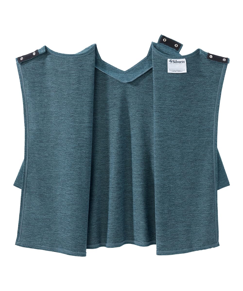 Silverts Women's Open Back 3/4 Sleeve Soft Top - Ocean Heather LGE