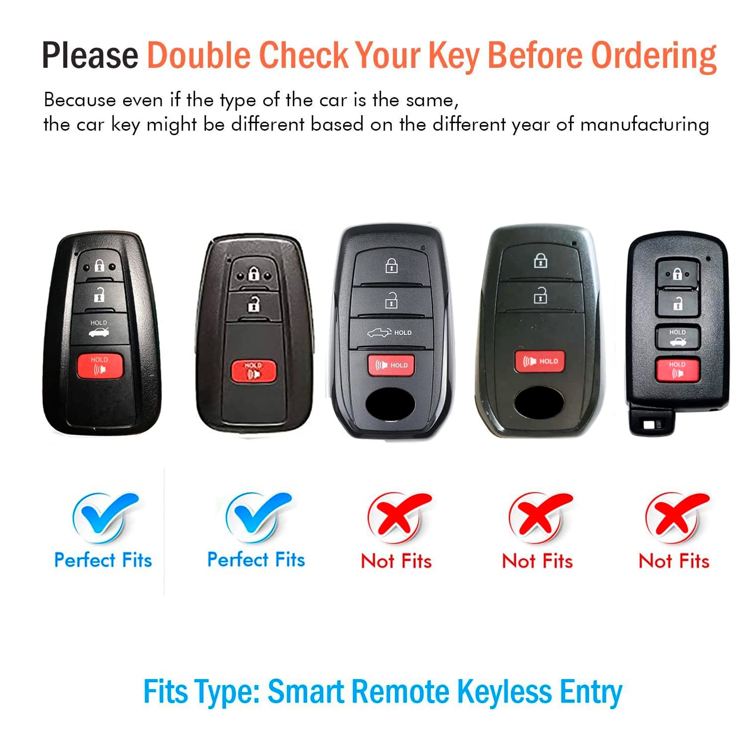 Tukellen for Toyota Key Fob Cover Genuine Leather With Keychain,Leather Key Case Protector Compatible with 2020-2022 Highlander Corolla Prius 2018-2024 RAV4 Camry Avalon C-HR GT86 -Black