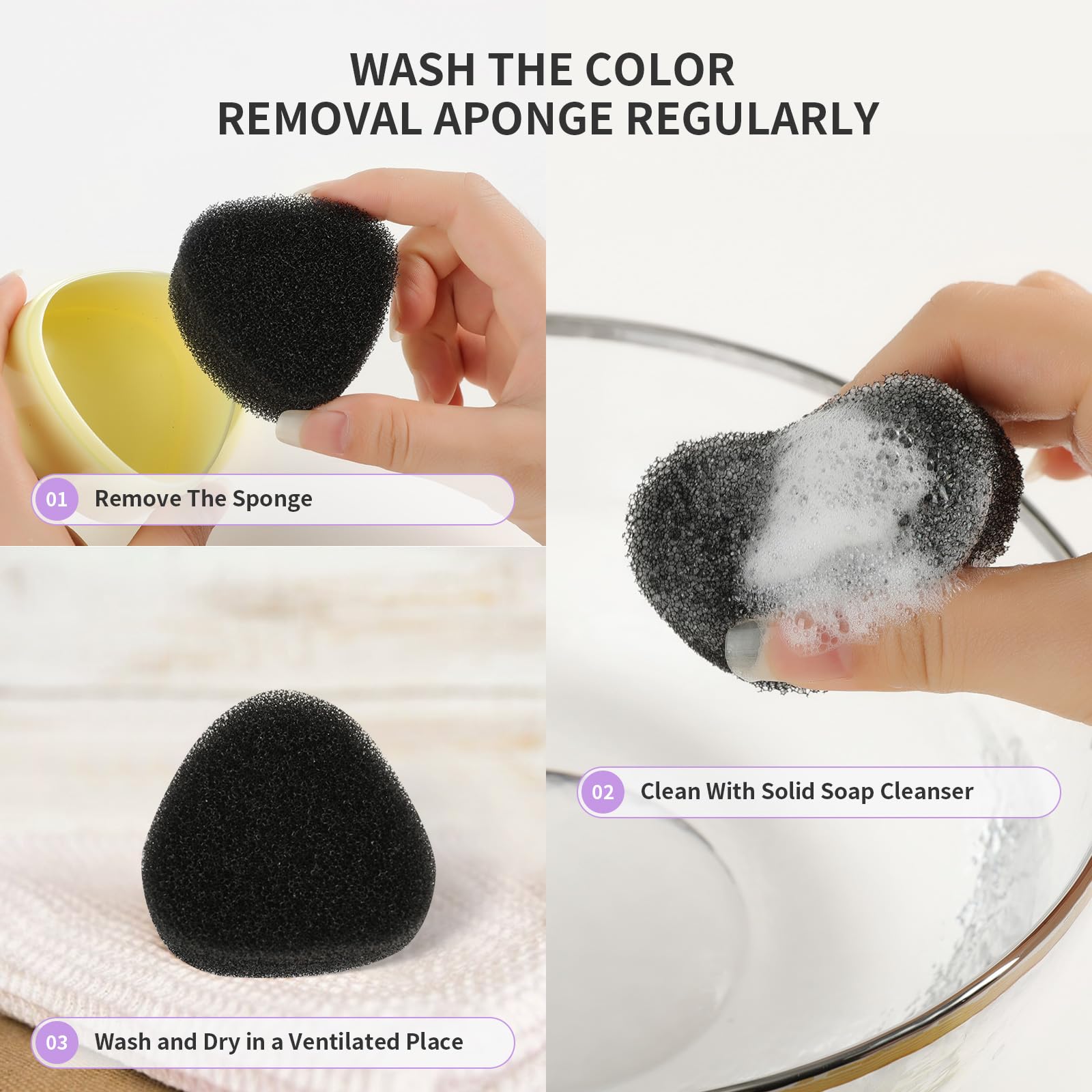 Docolor Makeup Brushes Cleaner Set Solid Soap Cleanser with Color Removal Sponge, Makeup Brush Cleaner Mat Brushes Shampoo for Cleaning Makeup Sponges, Brushes & Applicators Vegan (coconut oil)