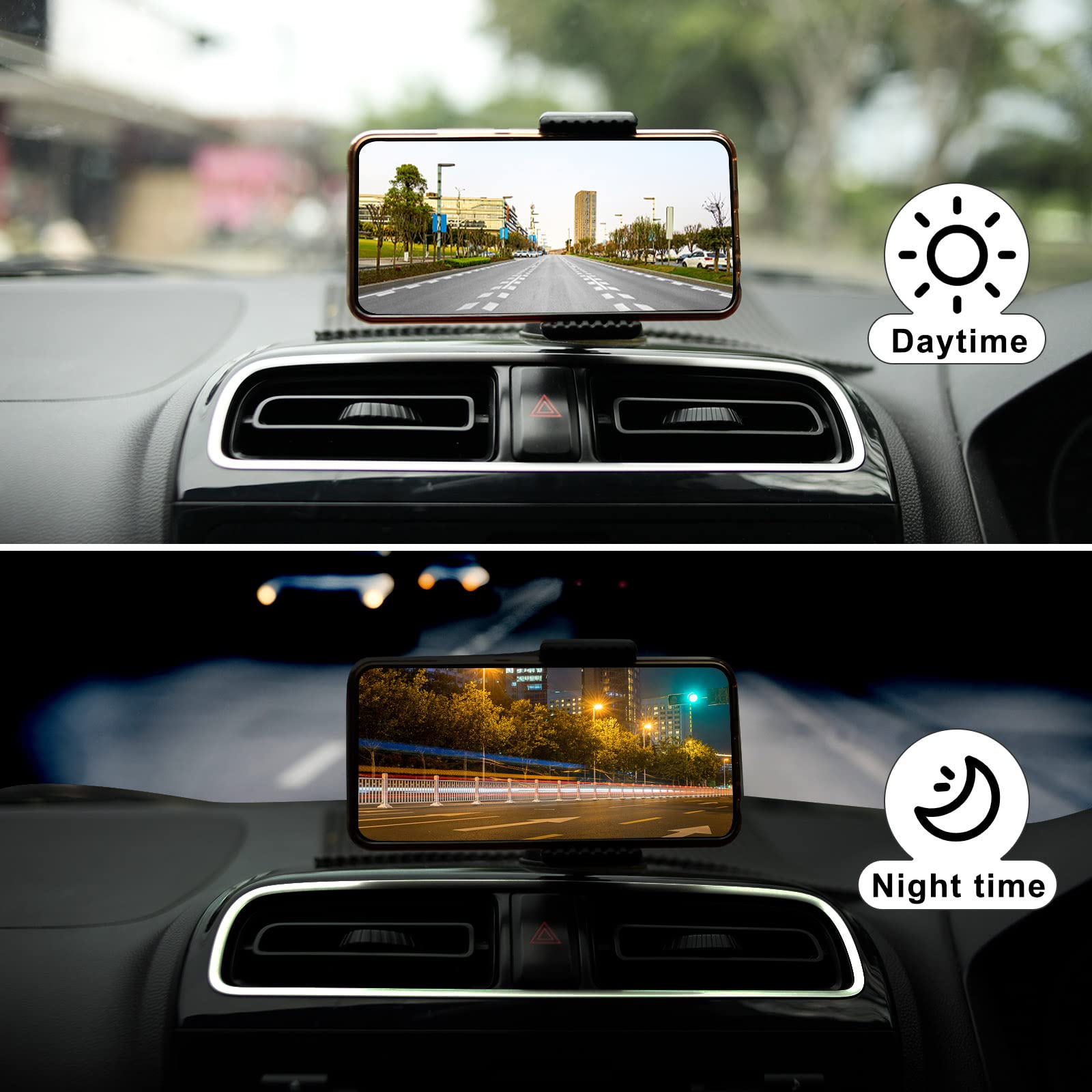 YEOIZO WiFi License Plate Wireless Backup Camera, 720P HD Back up Camera Systems for car, Front/Rear View Reverse Camera, 160° View Angle for Cars SUV Pickup Trailer RV Camper for iPhone iPad Android