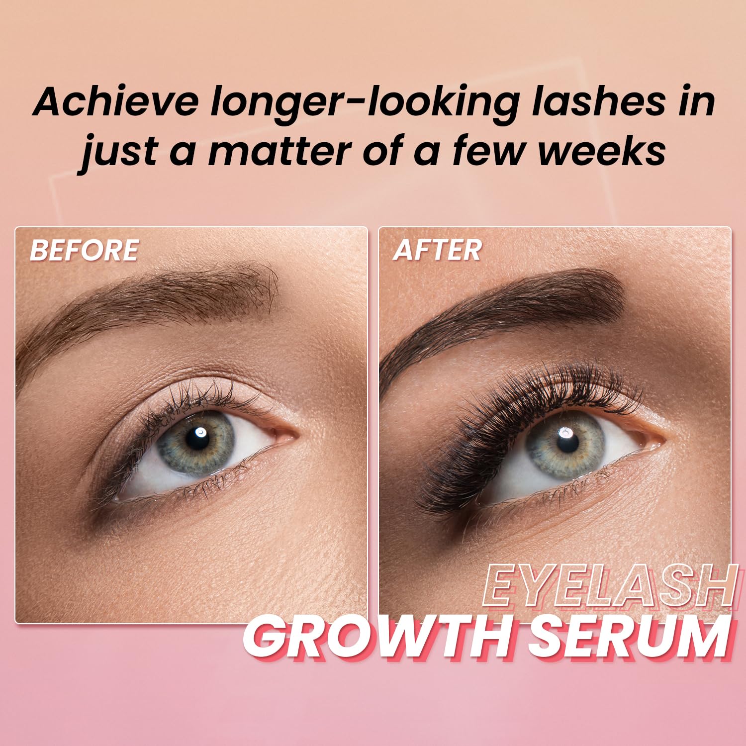 Eyelash Growth Serum with Advanced Formula Eyelash Enhancing Serum for Longer Thicker and Fuller Lashes Lash Serum for Eyelash Growth Gentle & Vegan Eyelash Conditioner 0.17 Fl Oz (5mL)