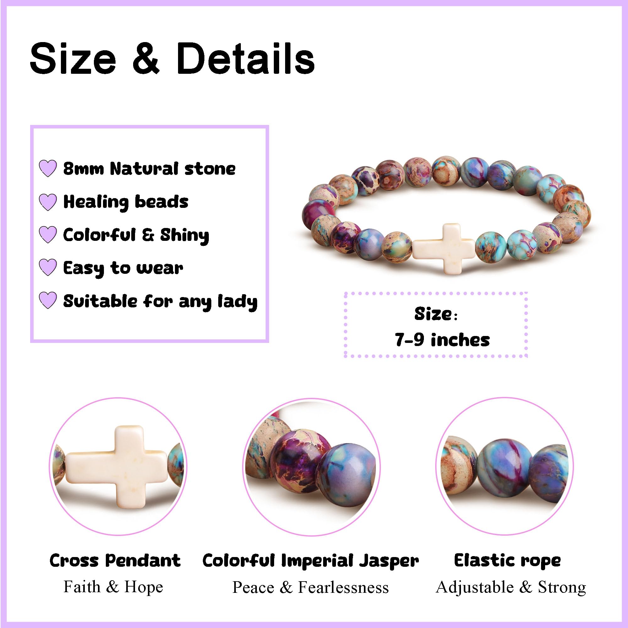 JoycuFF Teen Gifts Trendy Stuff Cross Bracelets for Teen Jewelry Gifts for Teenage Ideas 13 14 15 16 10 11 12 Year Old Birthday Easter Christmas Gift