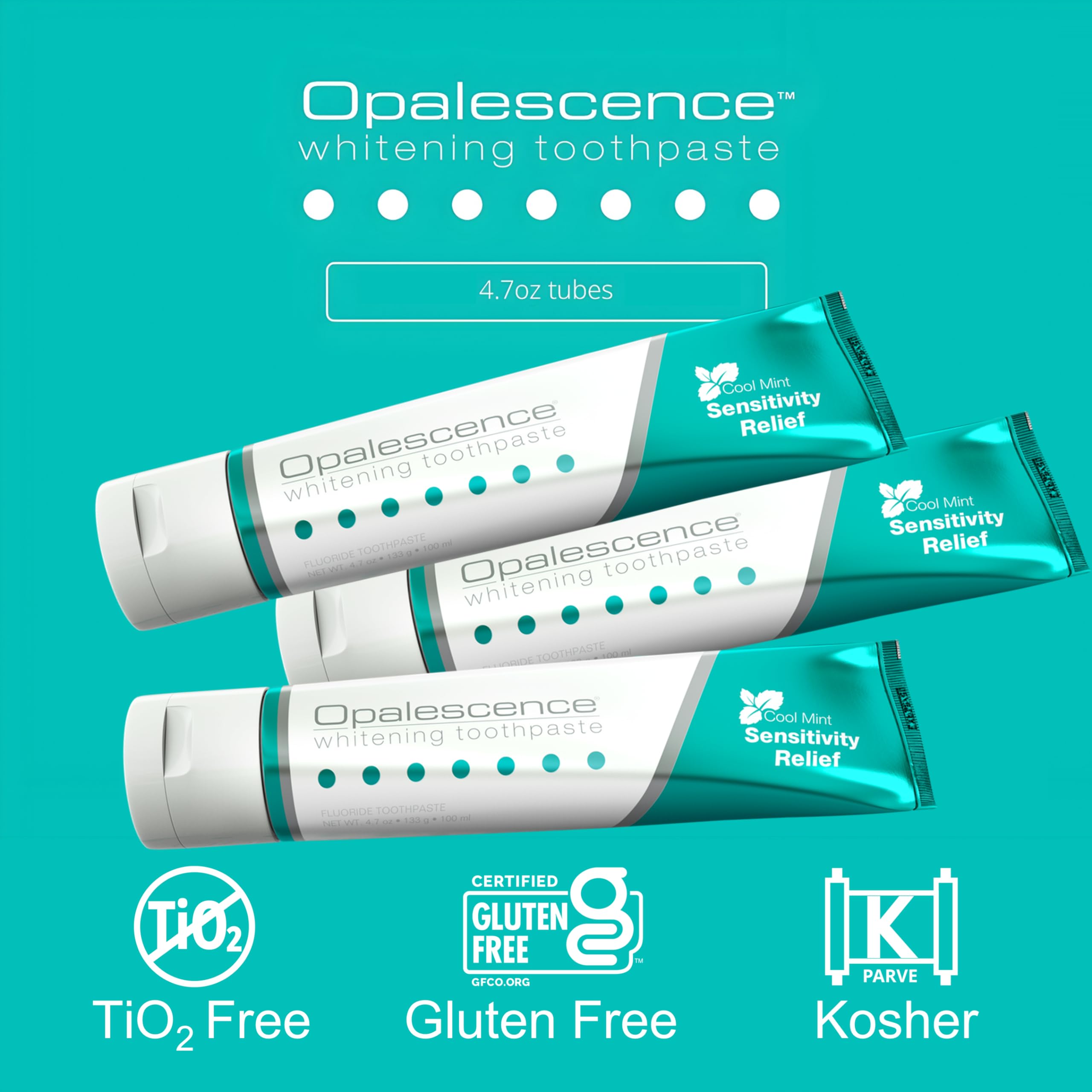 Opalescence Whitening Toothpaste for Sensitive Teeth (1 Pack) - Oral Care, Mint Flavor, Gluten Free - TP-5167-1